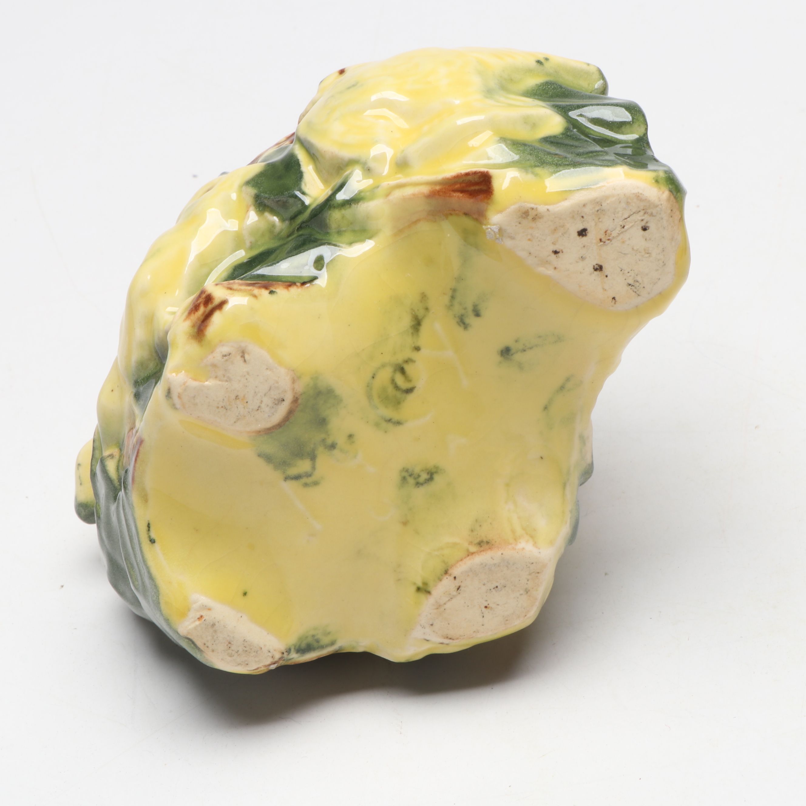 McCoy Pottery Yellow Grape Vase with Wall Pocket and Ceramic Figural Planters