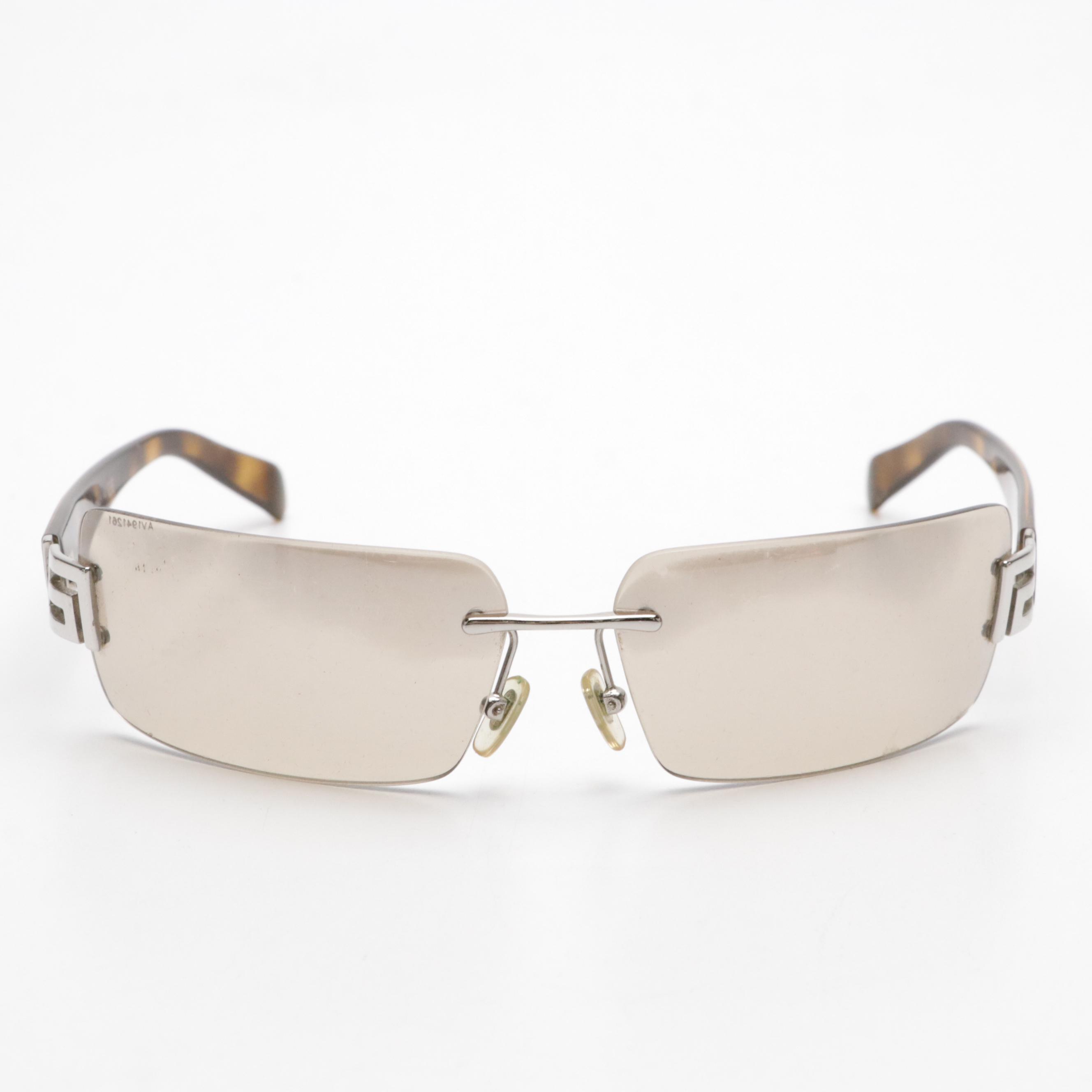 Versace Mod. 2017 1000/8Z Rectangular Wrap Sunglasses in Case