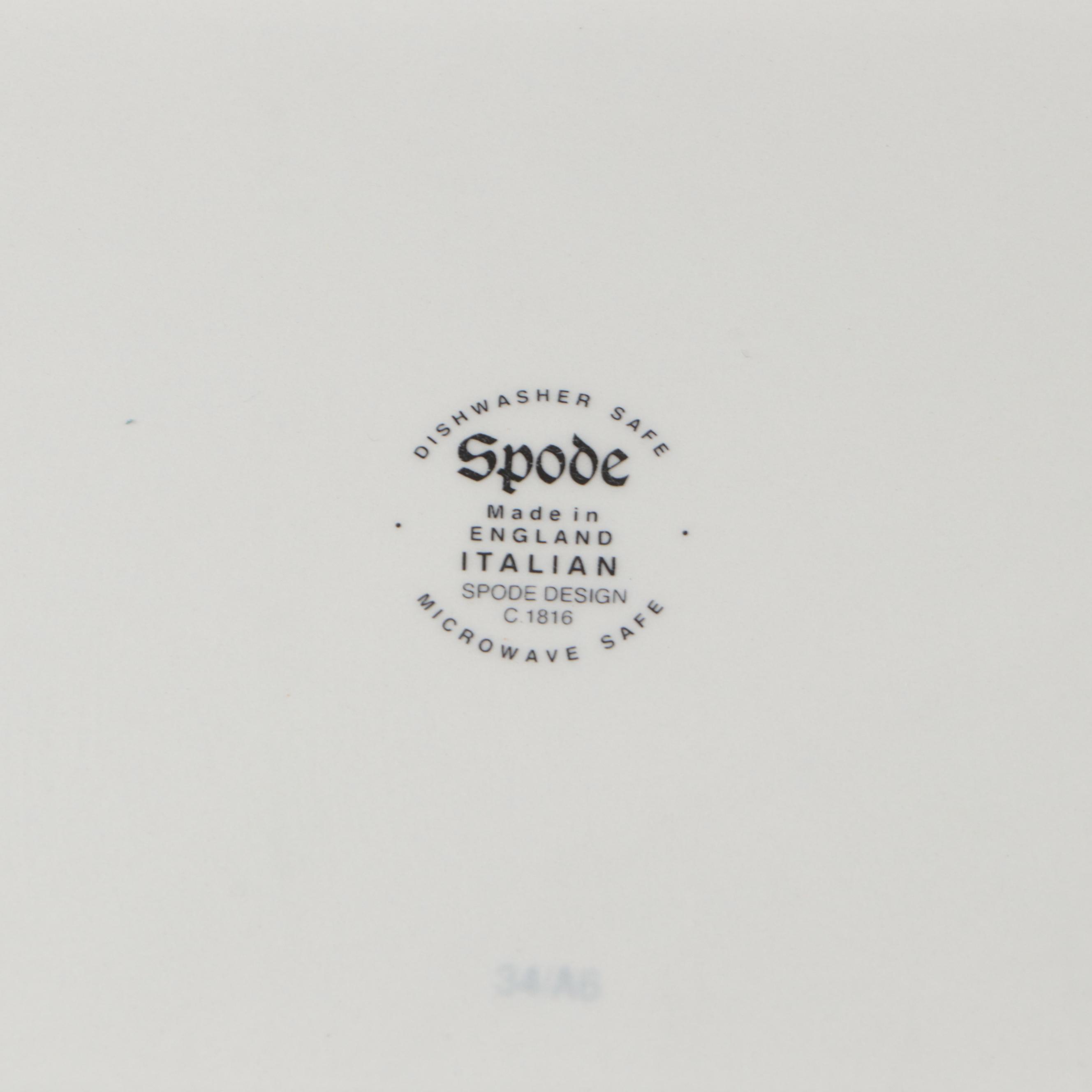Spode "Blue Italian" Dinnerware and Serving Pieces with "Blue Room" Place Mats