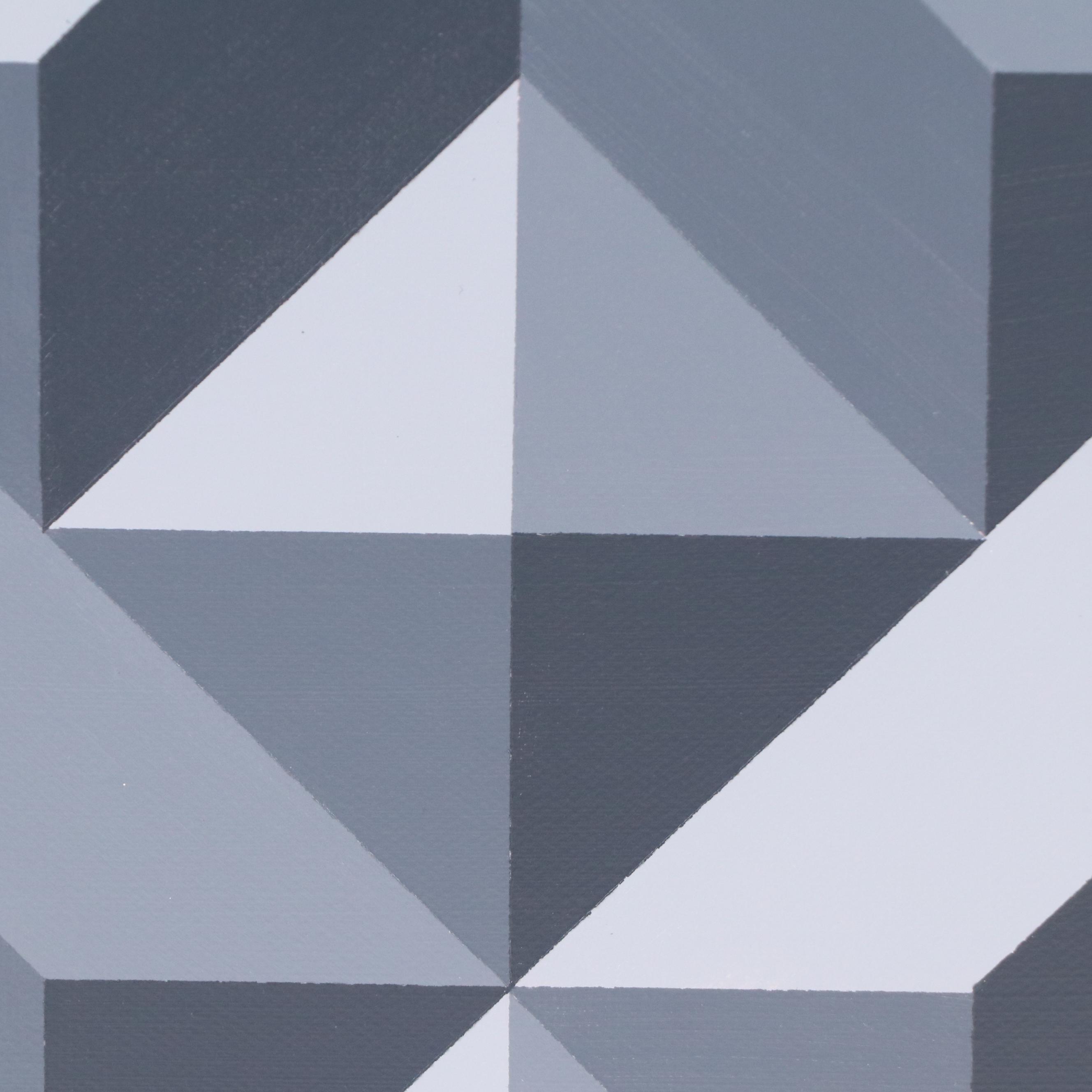 deSanto Op Art Geometric Acrylic Painting, 2025