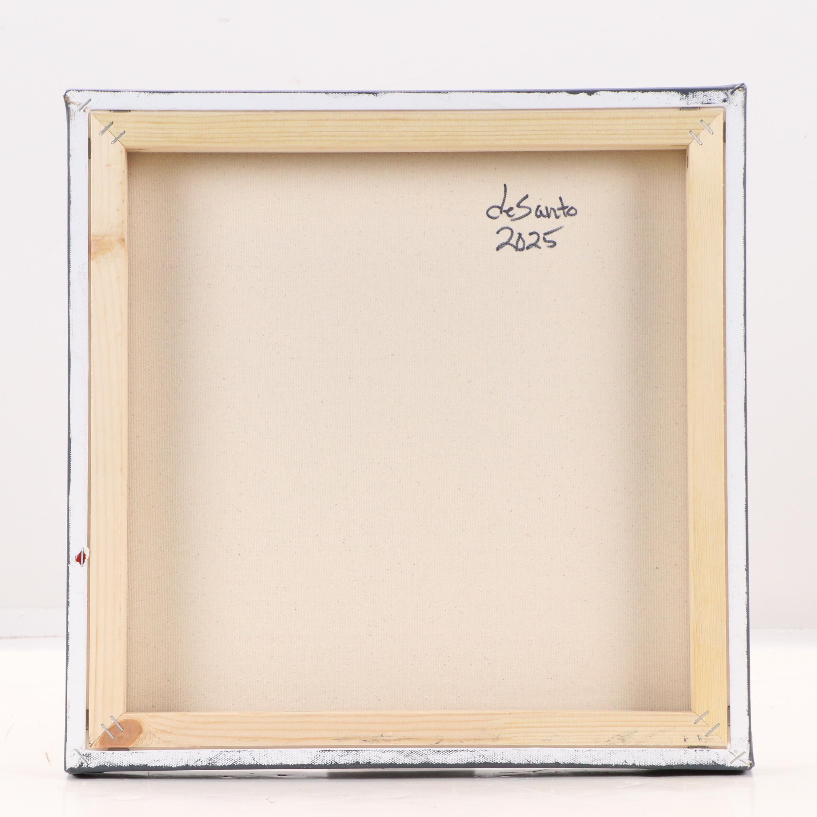 deSanto Op Art Geometric Acrylic Painting, 2025