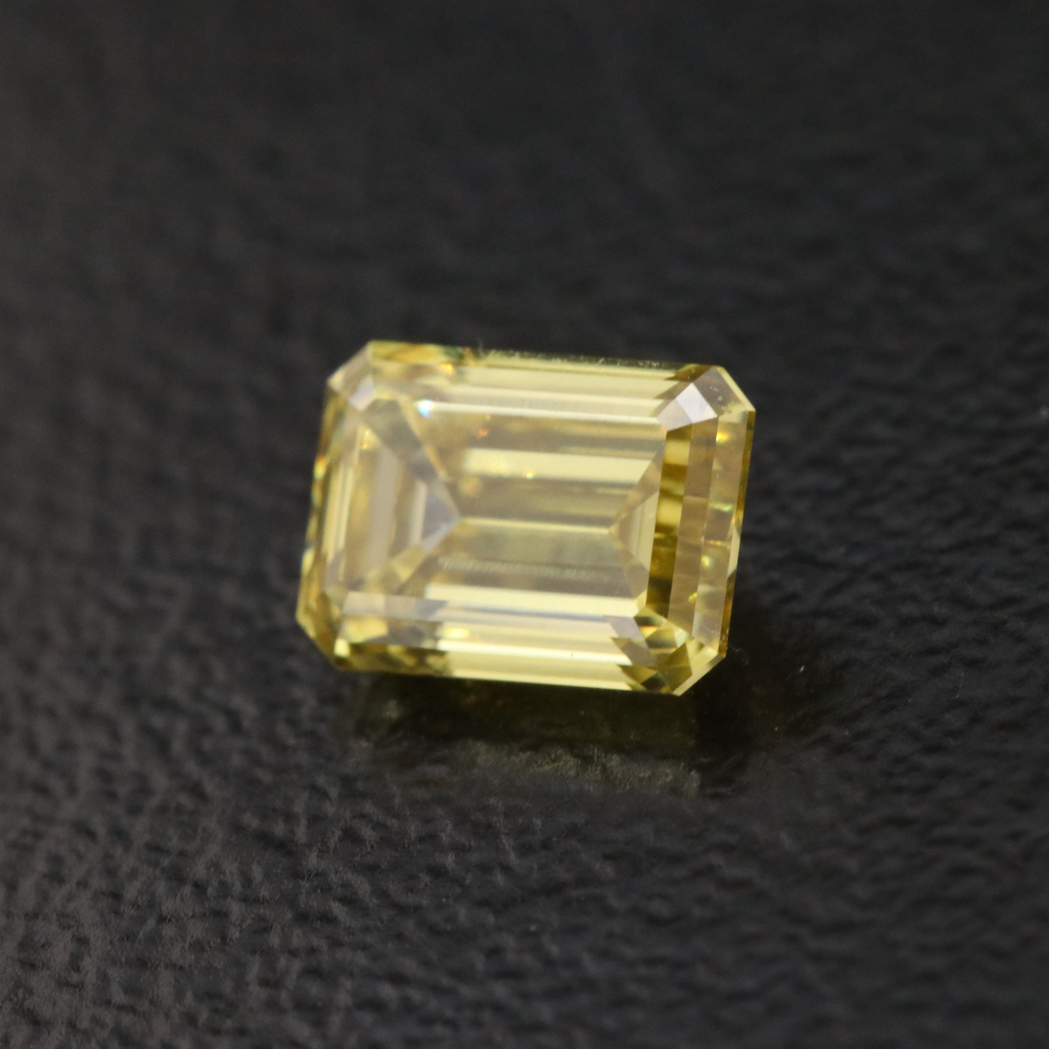 Loose 1.00 CT Lab Grown Fancy Yellow Diamond with IGI Report