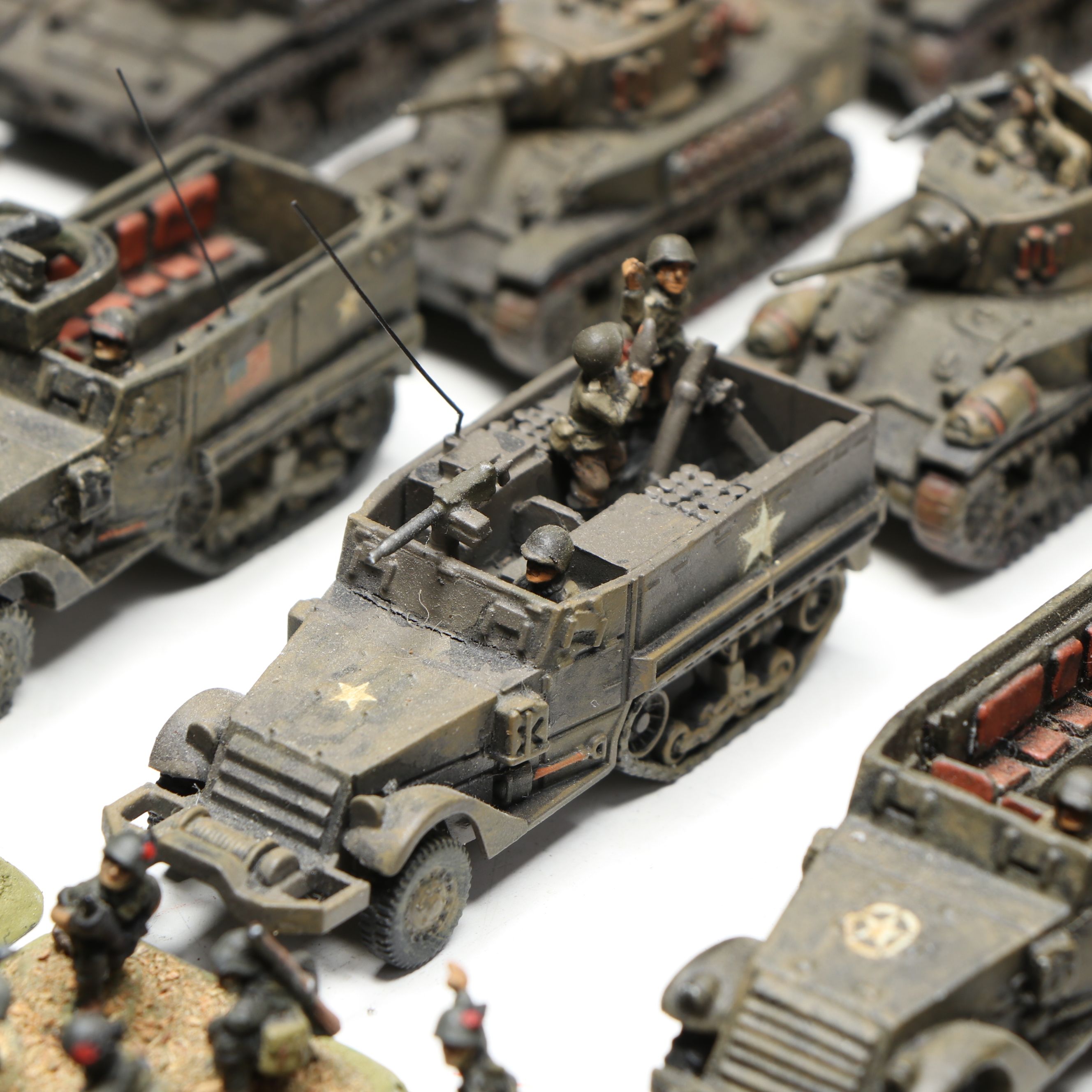 A Collection of 1/285 Plastic and Metal U.S. Army Wargame Figures