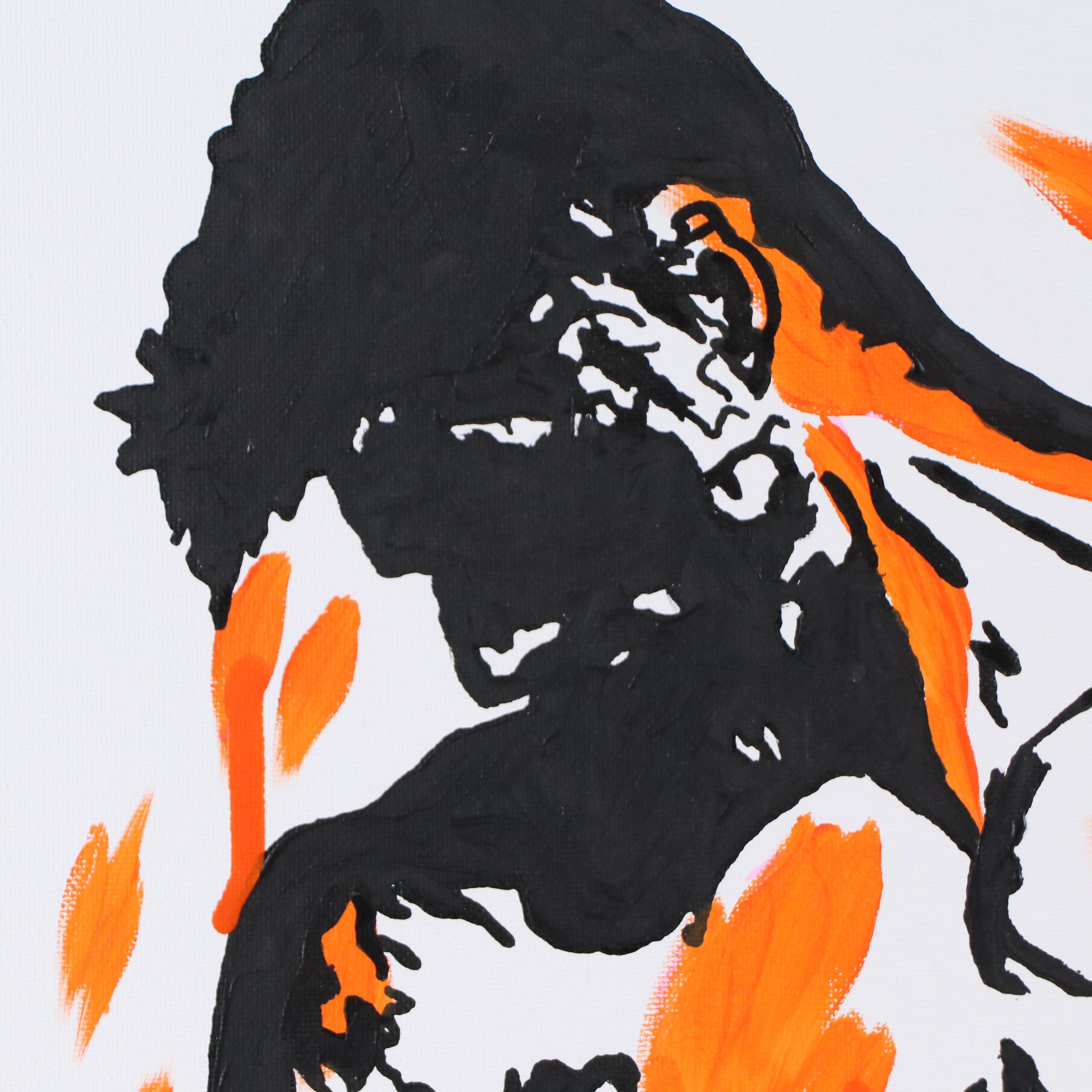 deSanto Male Nude Acrylic Figure Painting "Rive," 2025