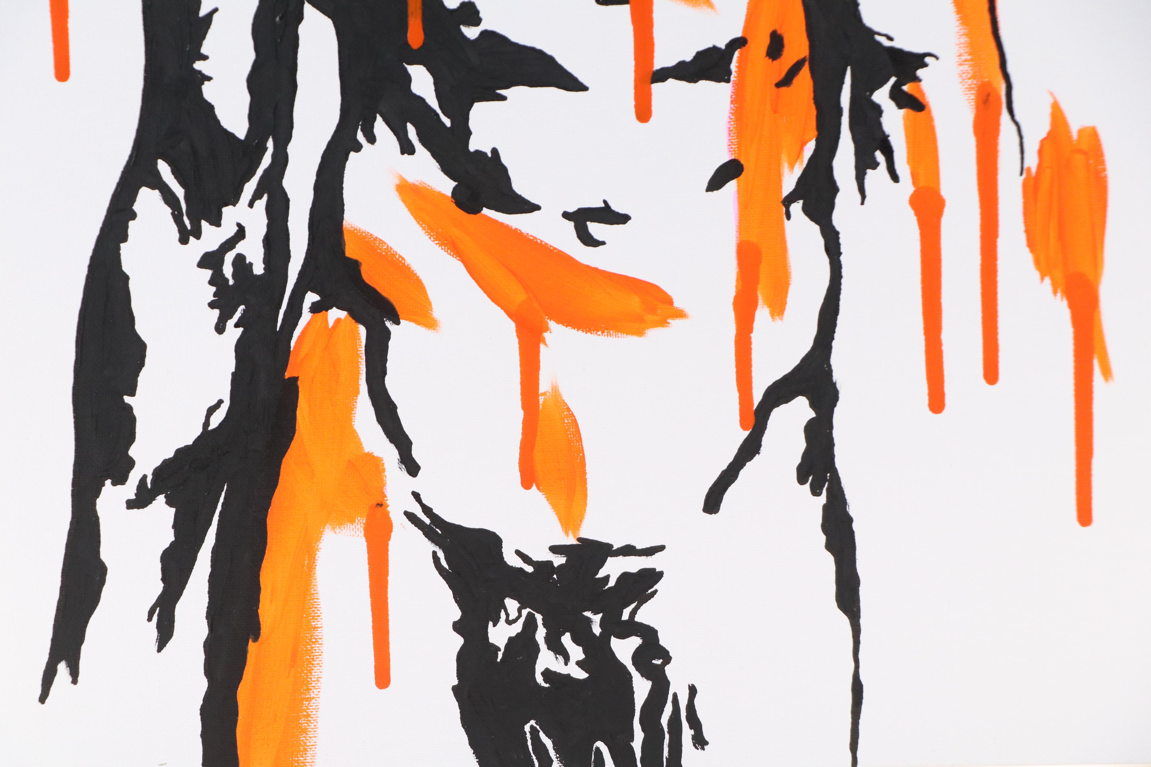 deSanto Male Nude Acrylic Figure Painting "Rive," 2025