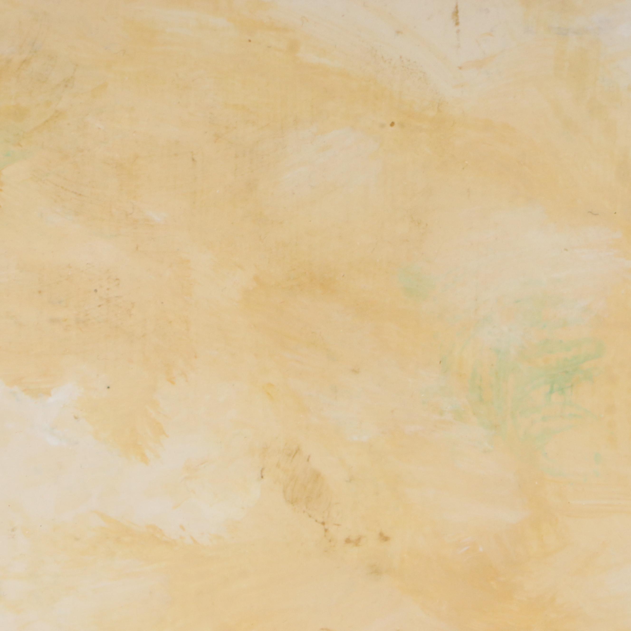 Landscape Acrylic Painting of Duck Swimming on Pond