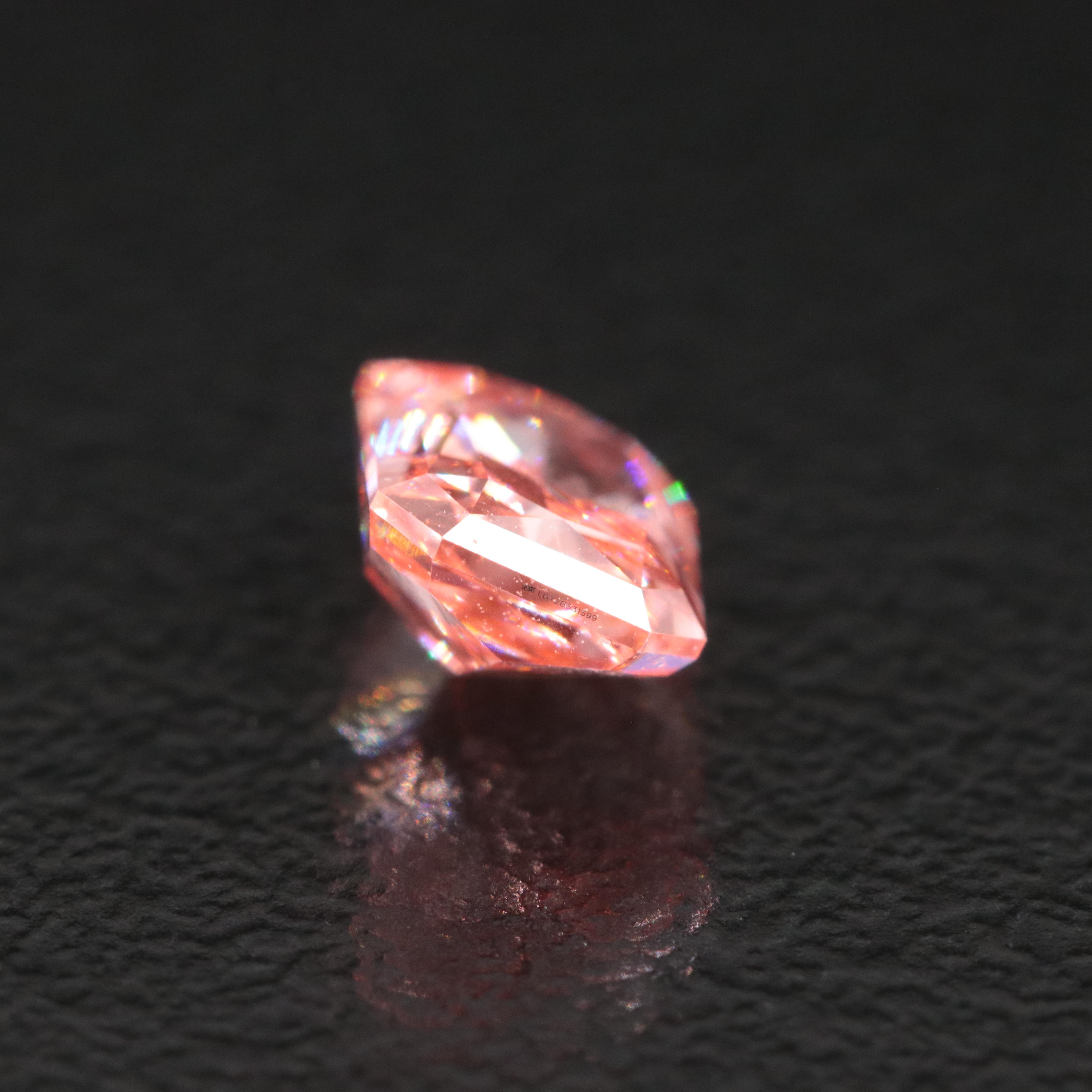 Loose 1.02 CT Lab Grown Fancy Pink Diamond with IGI Report