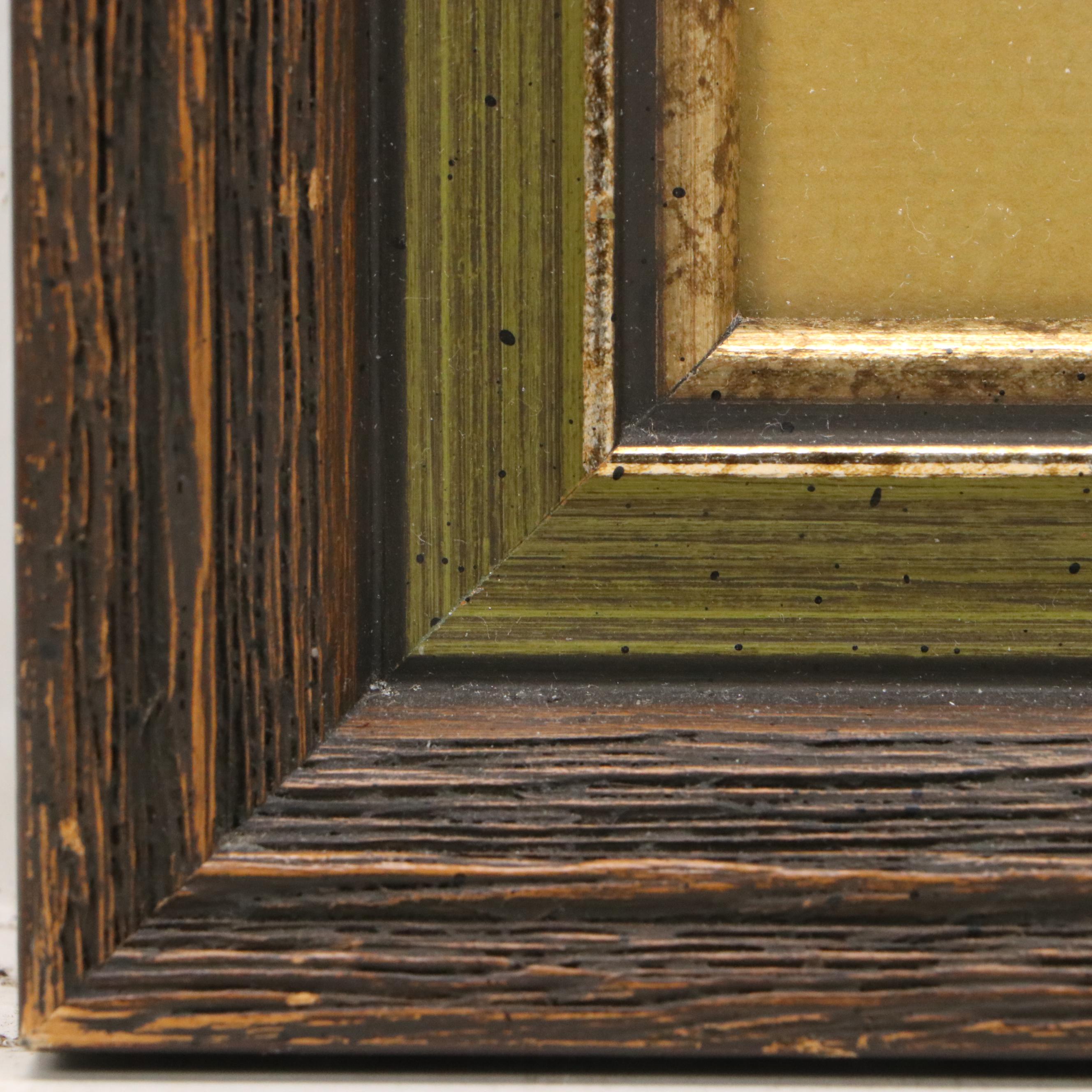 J. Booth Impressionistic Style Landscape Watercolor Painting of Cottage