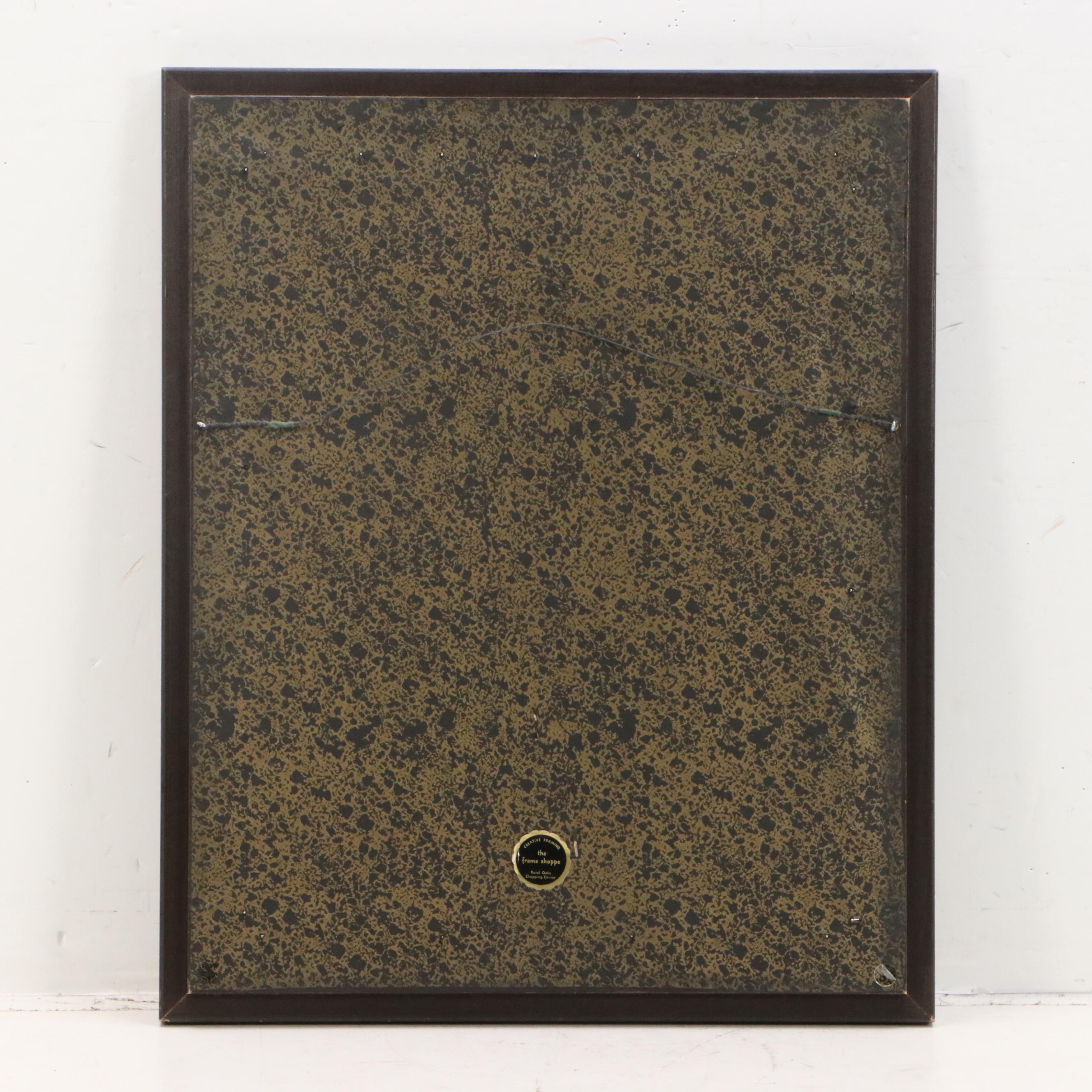 J. Booth Impressionistic Style Landscape Watercolor Painting of Cottage