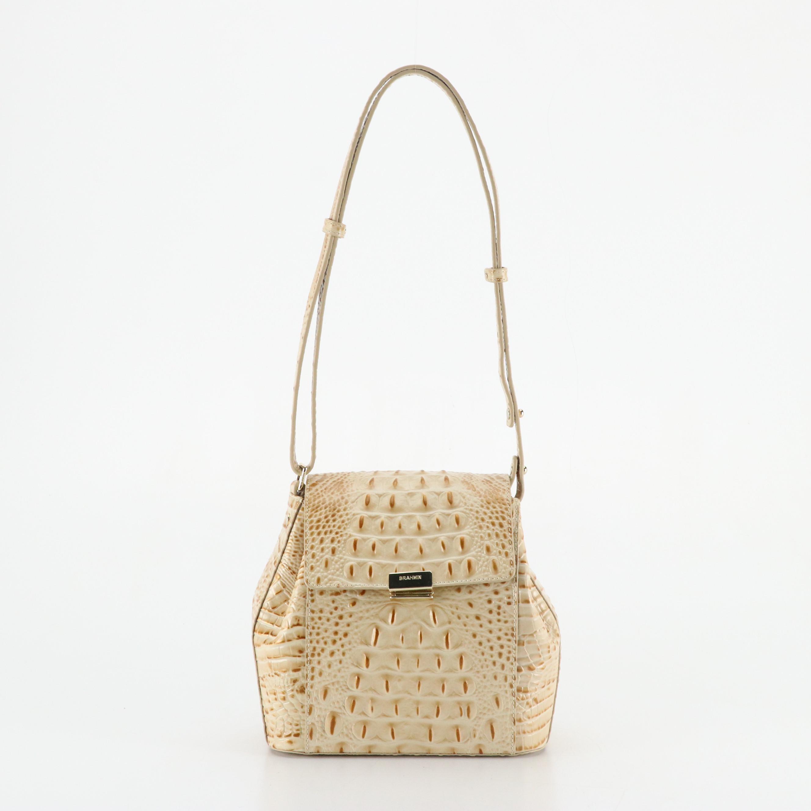 Brahmin Margo Crossbody in Melbourne Croc Embossed Leather