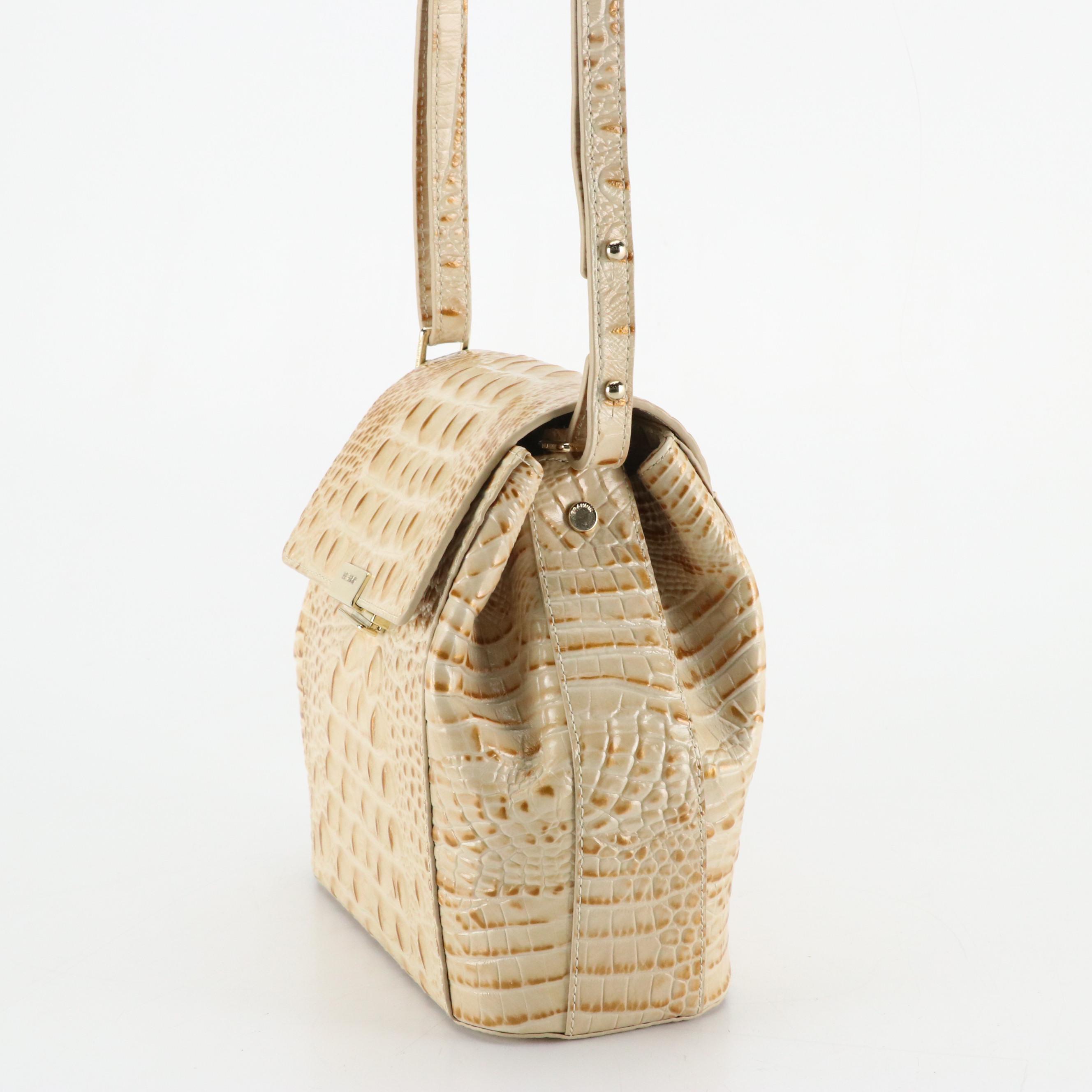 Brahmin Margo Crossbody in Melbourne Croc Embossed Leather