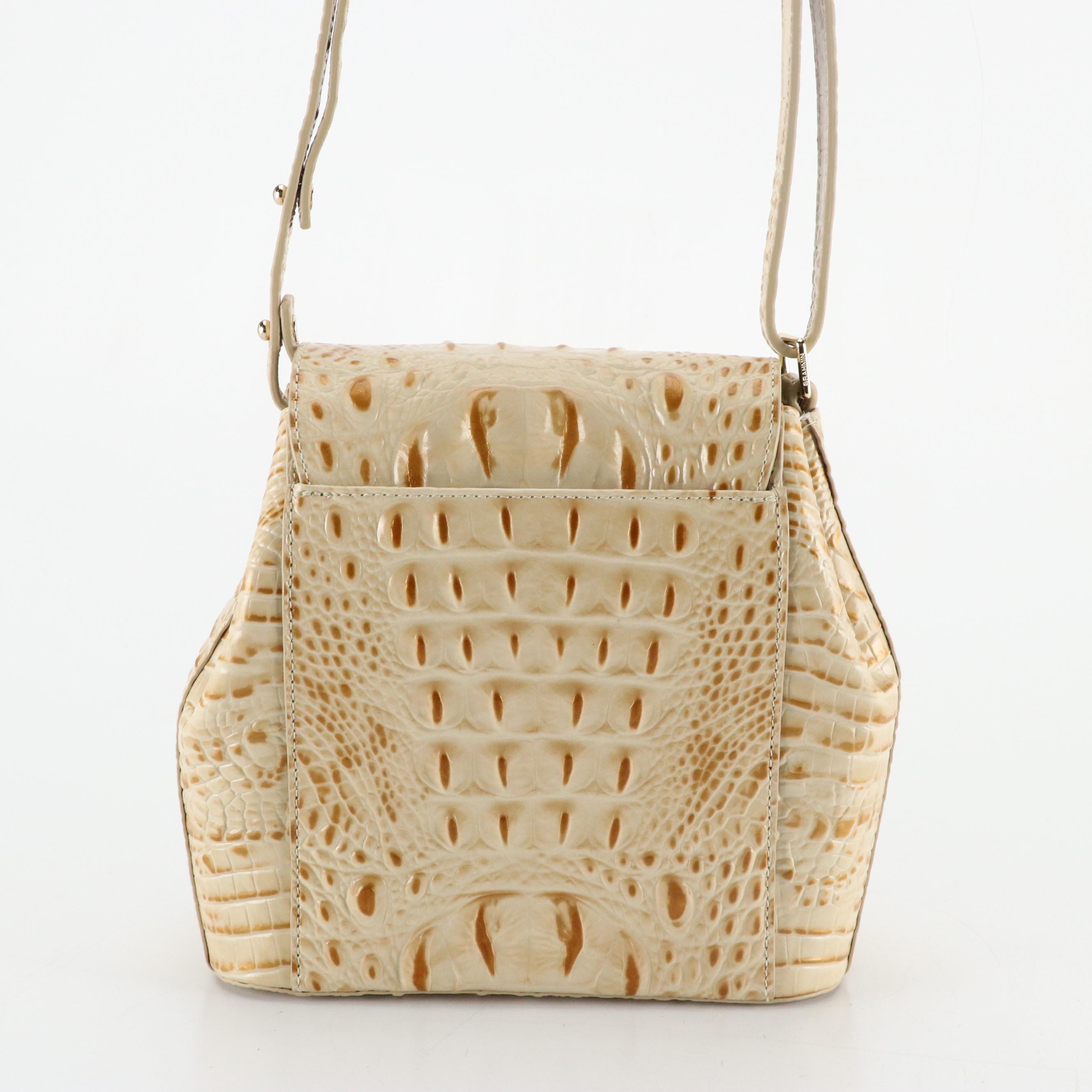 Brahmin Margo Crossbody in Melbourne Croc Embossed Leather