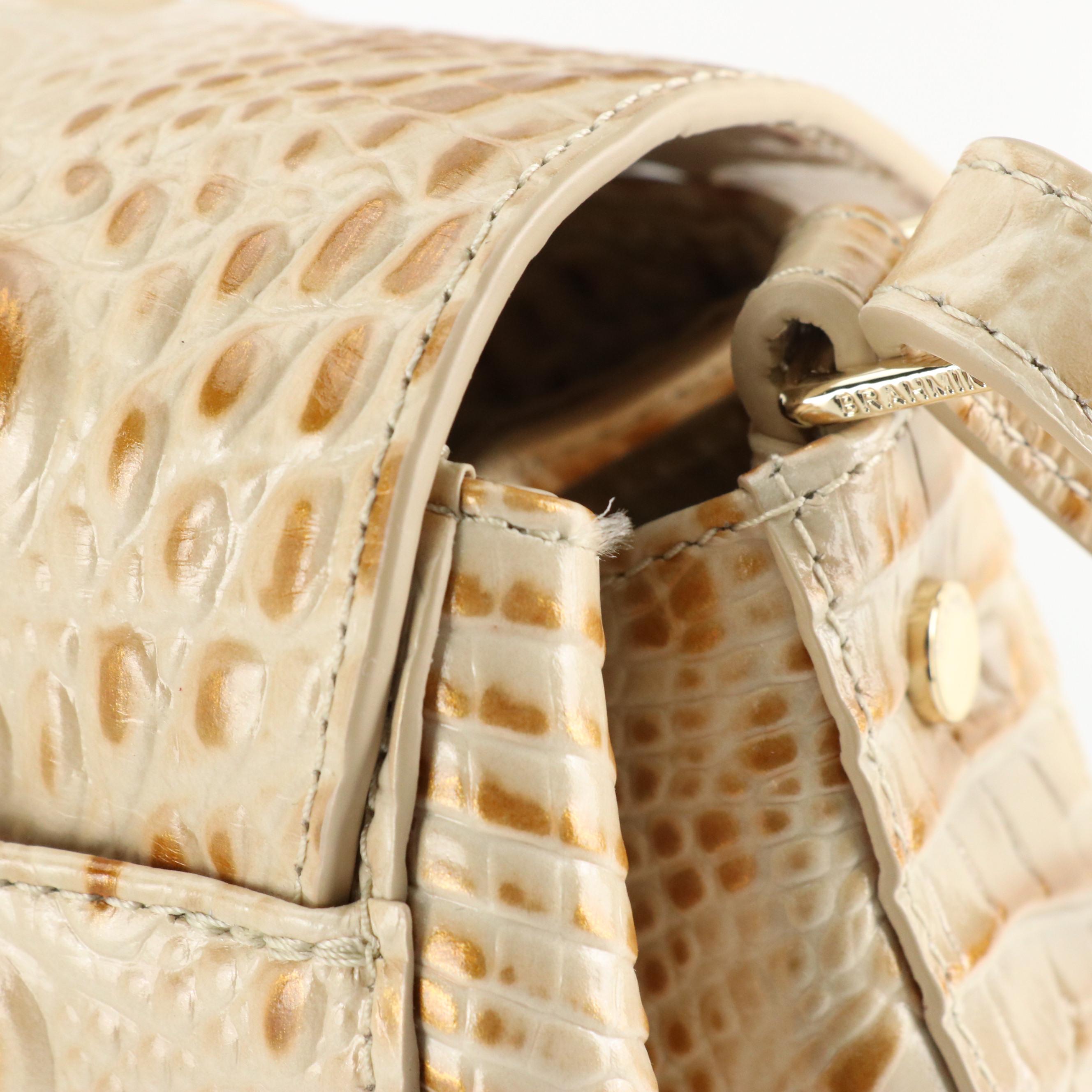 Brahmin Margo Crossbody in Melbourne Croc Embossed Leather