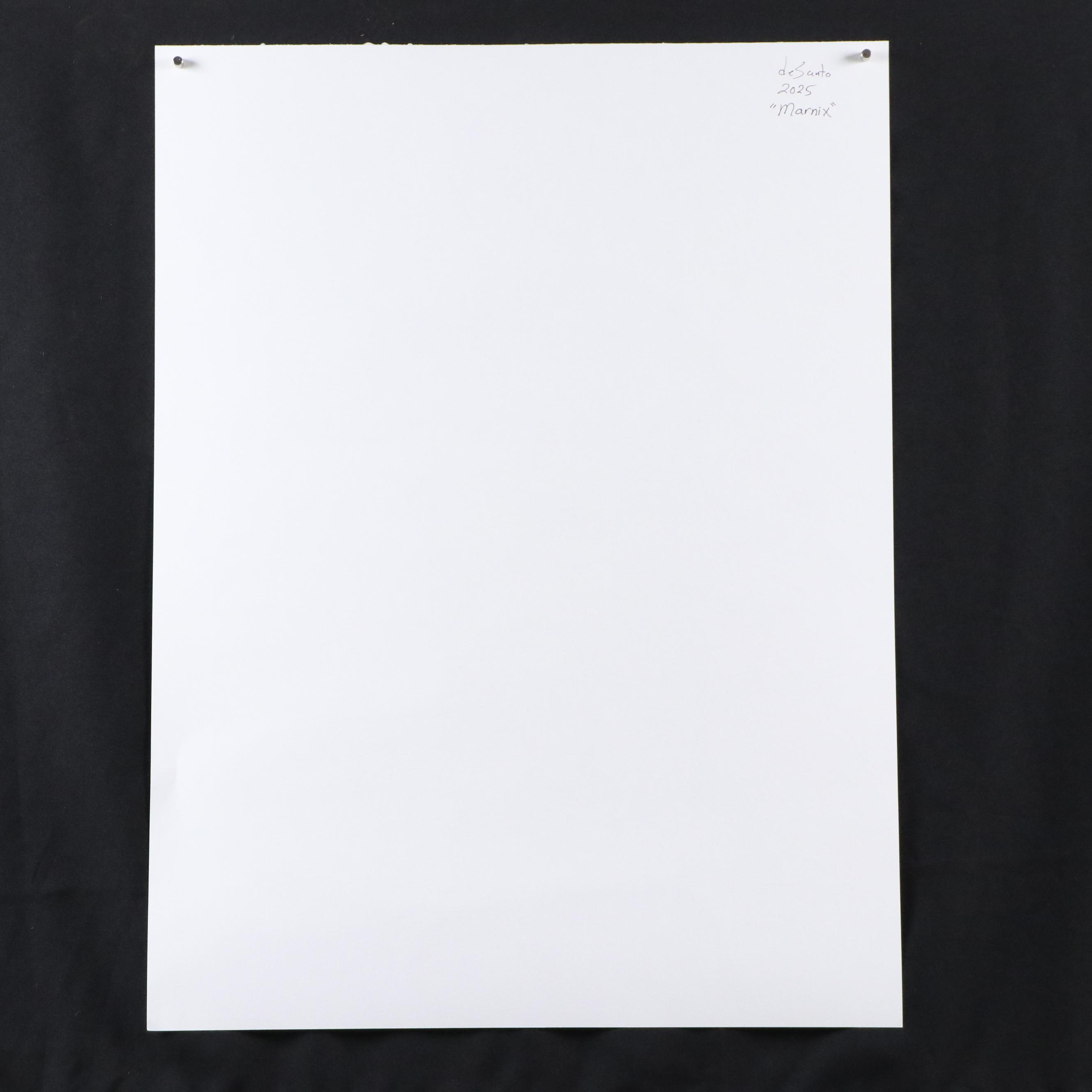 deSanto Male Nude Ink Figure Drawing "Marnix," 2025