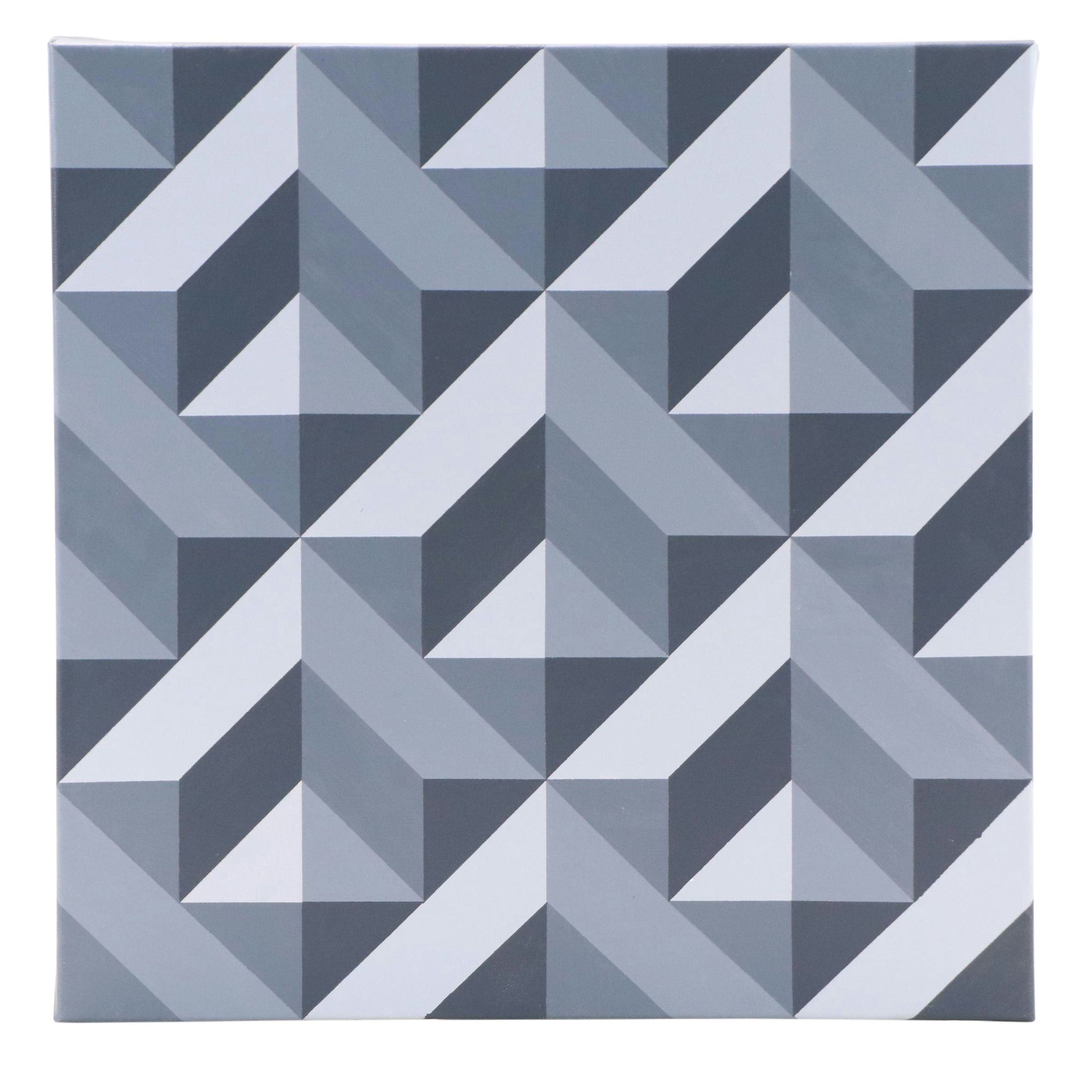 deSanto Op Art Geometric Acrylic Painting, 2025