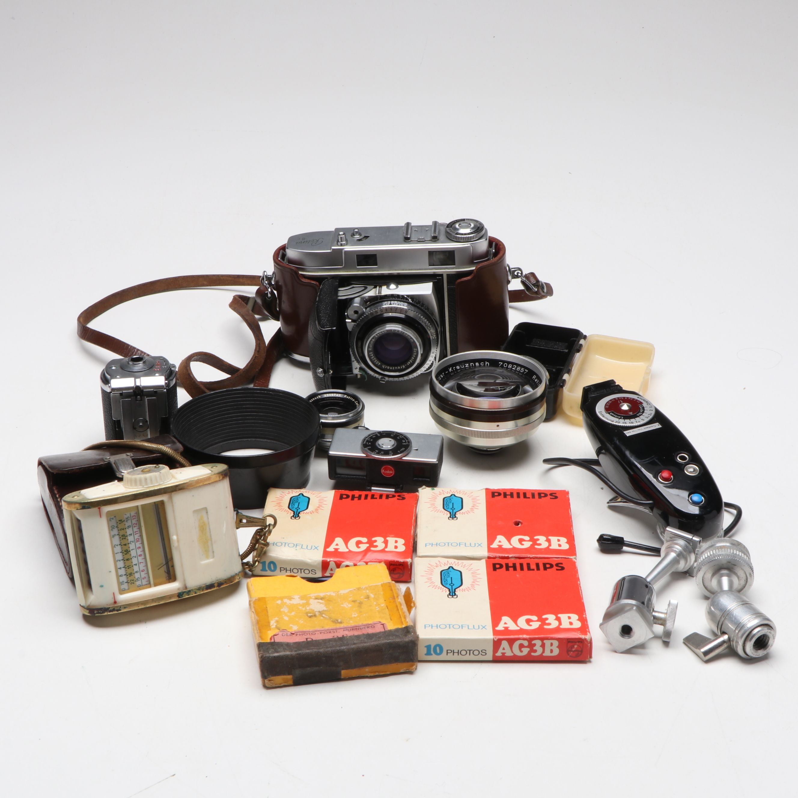 Kodak Retina IIc 35mm Film Camera with Other Accessories