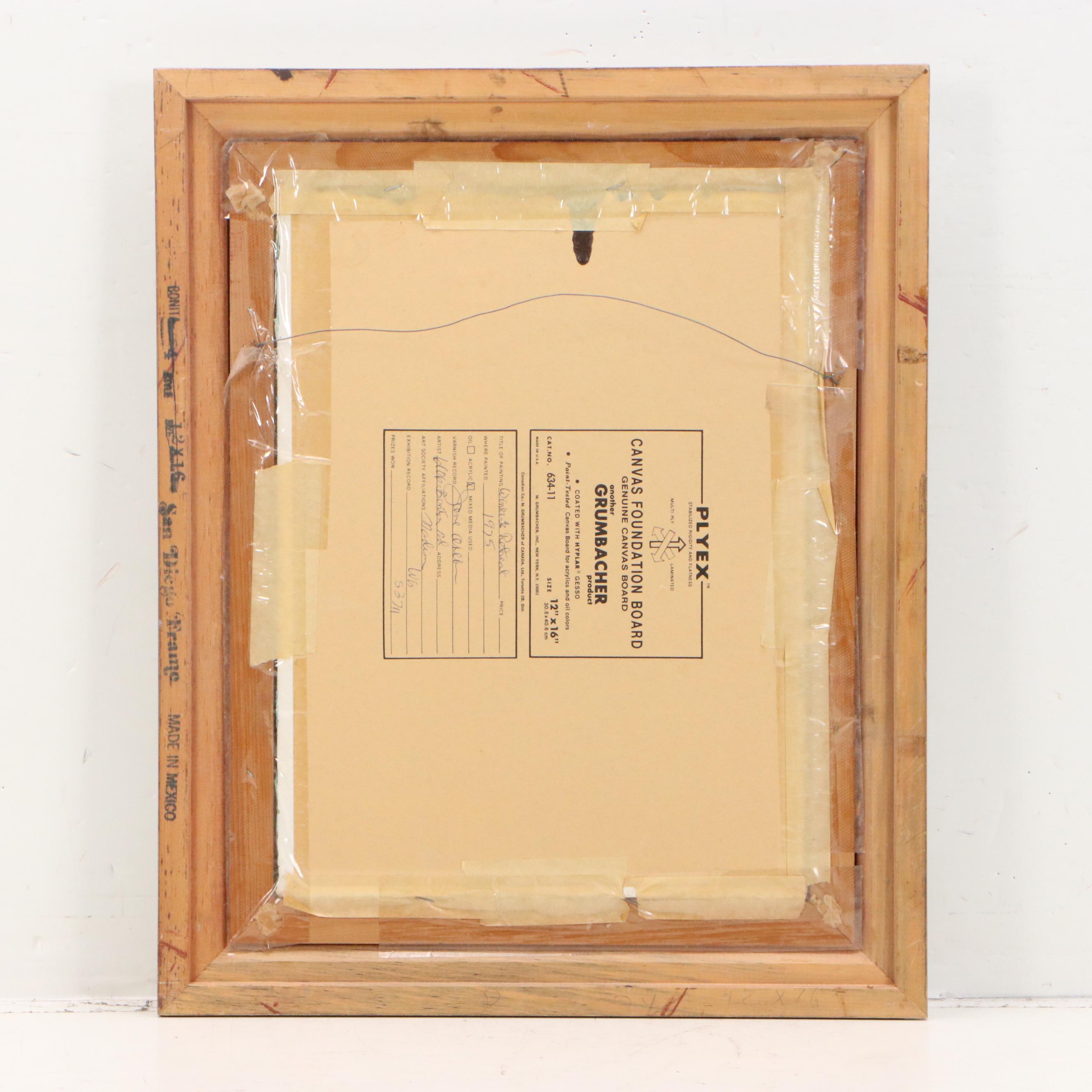 Winter Landscape Oil Painting "Winter's Retreat," 1975