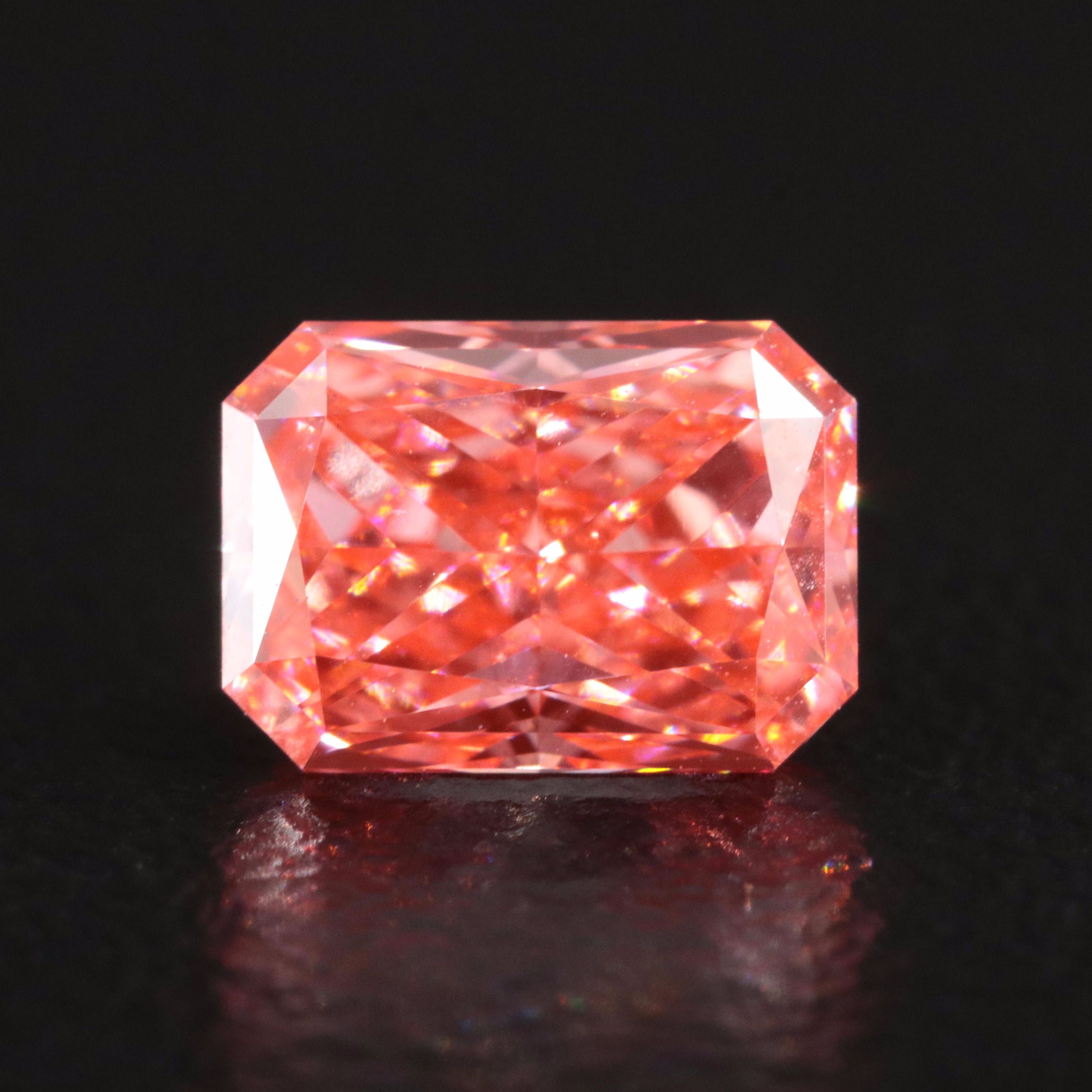 Loose 1.03 CT Lab Grown Fancy Pink Diamond with IGI Report