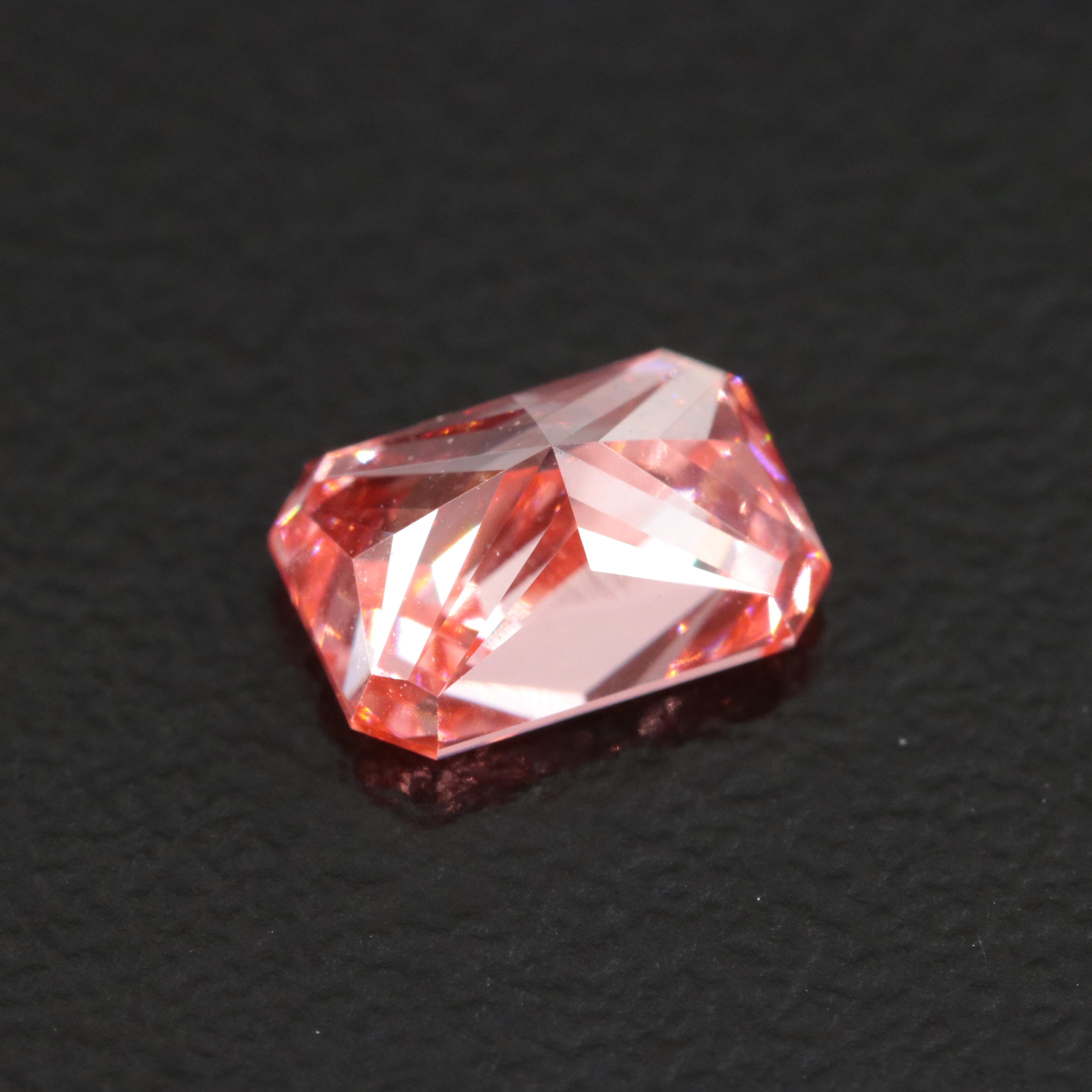 Loose 1.03 CT Lab Grown Fancy Pink Diamond with IGI Report