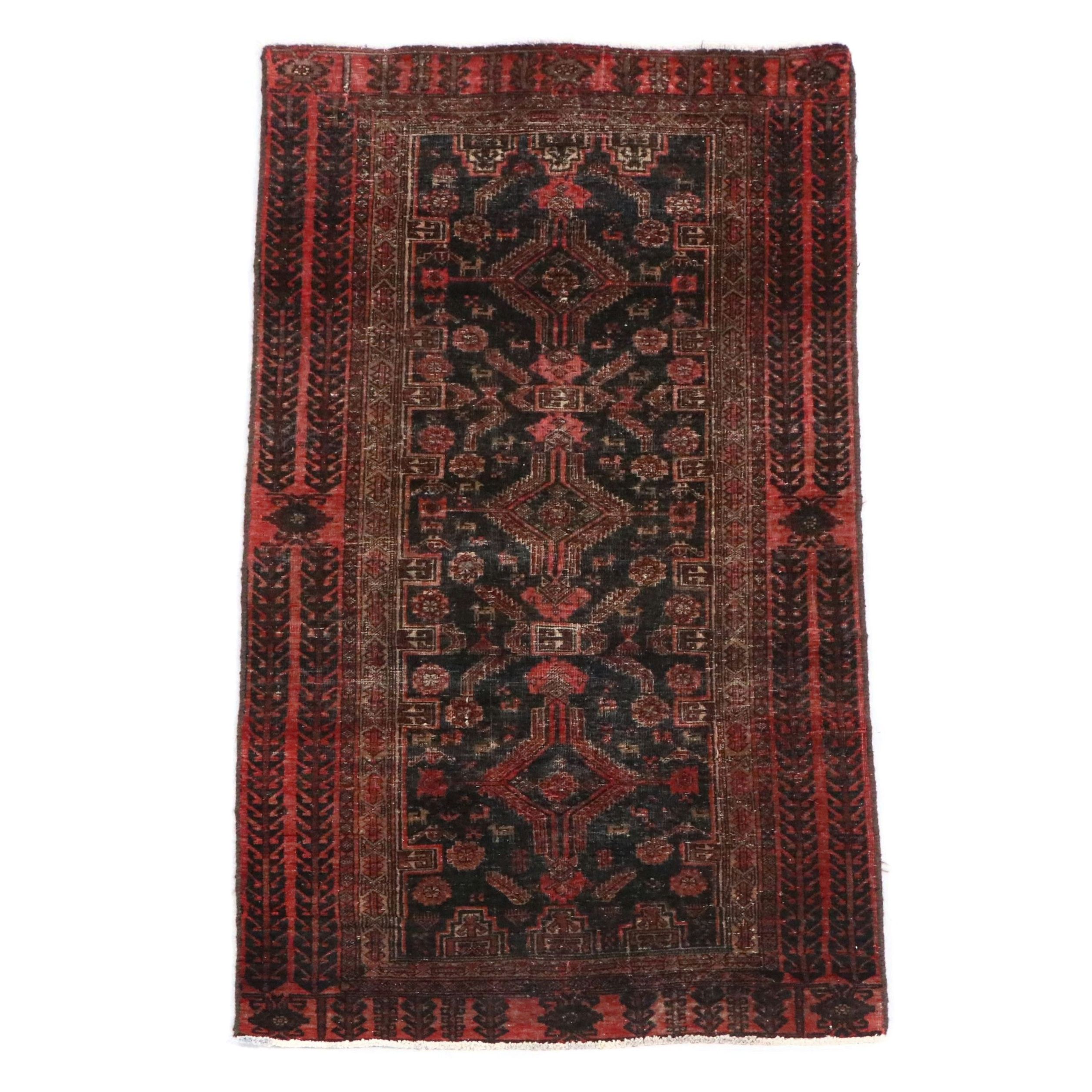 2'10 x 6'2 Hand-Knotted Afghan Baluch Carpet Runner