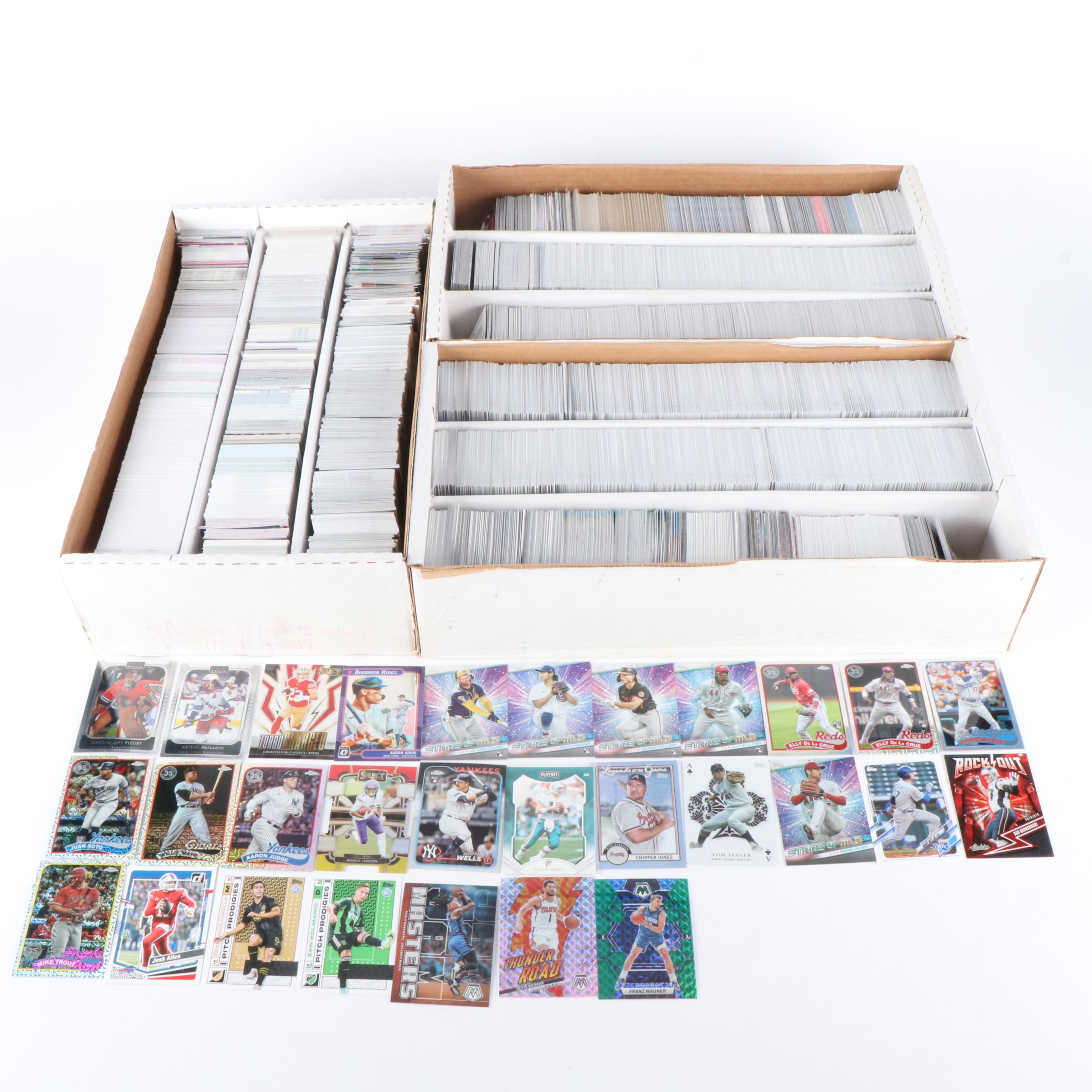 Topps Chrome with Other Sports Cards Featuring Ellly De La Cruz Rookies and More