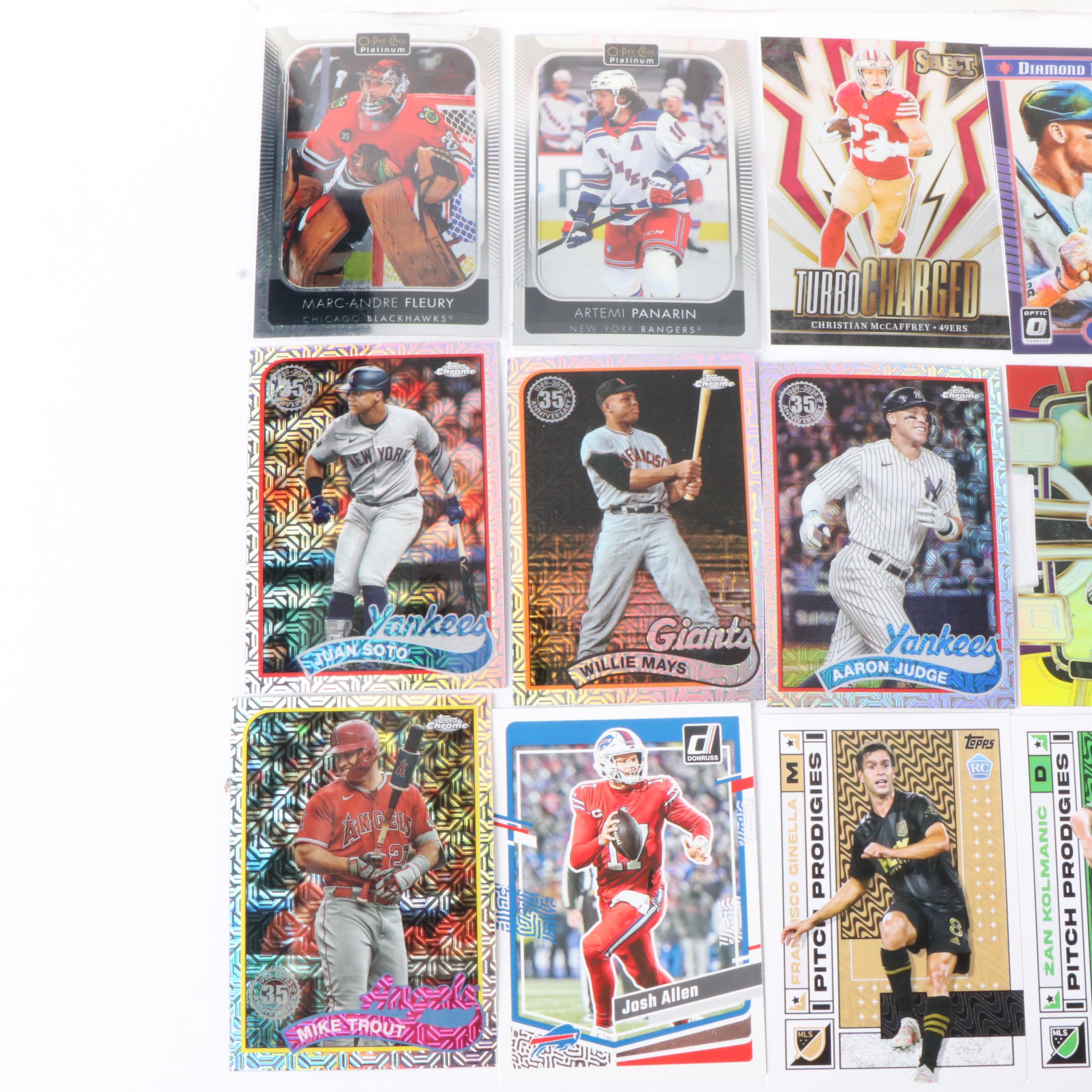Topps Chrome with Other Sports Cards Featuring Ellly De La Cruz Rookies and More