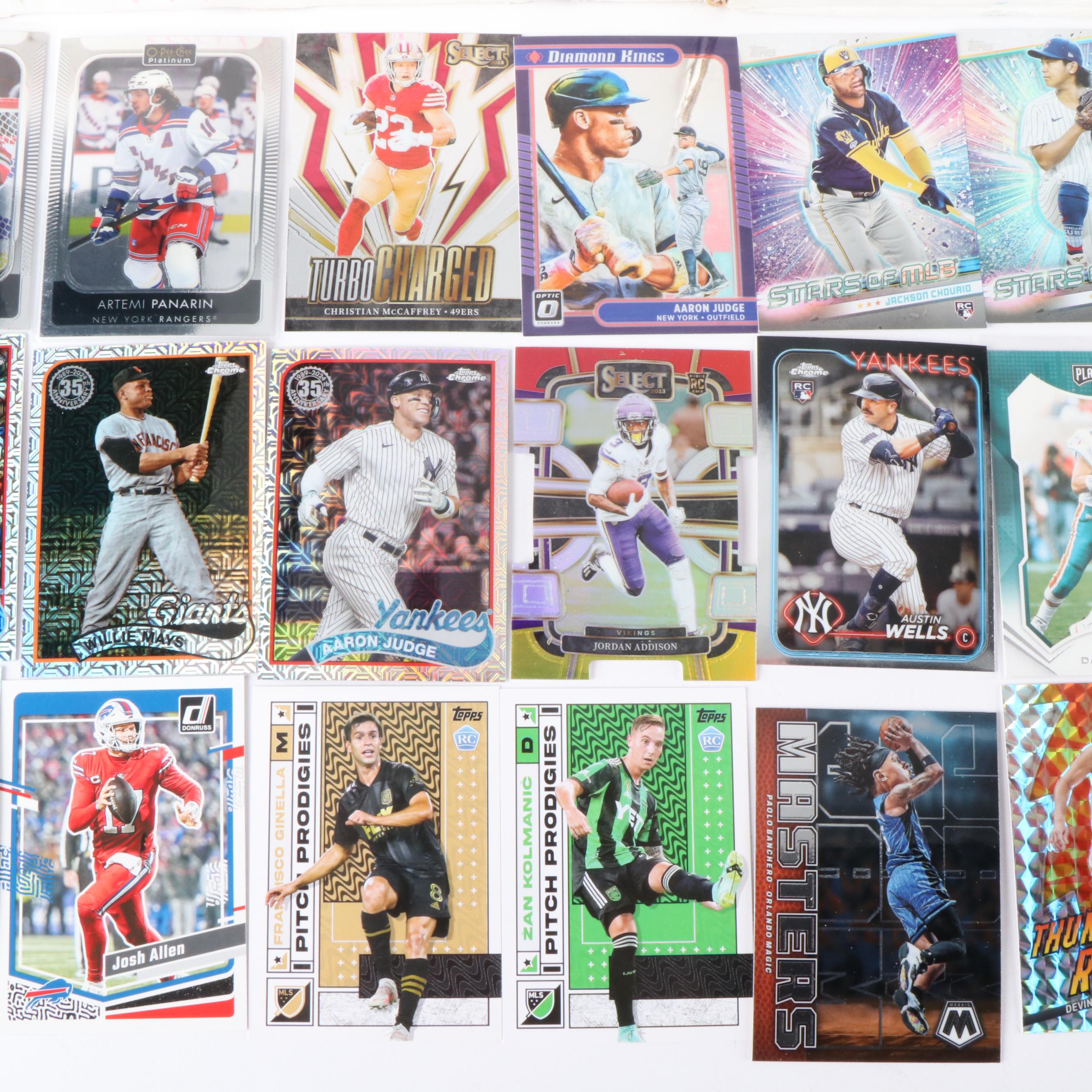 Topps Chrome with Other Sports Cards Featuring Ellly De La Cruz Rookies and More