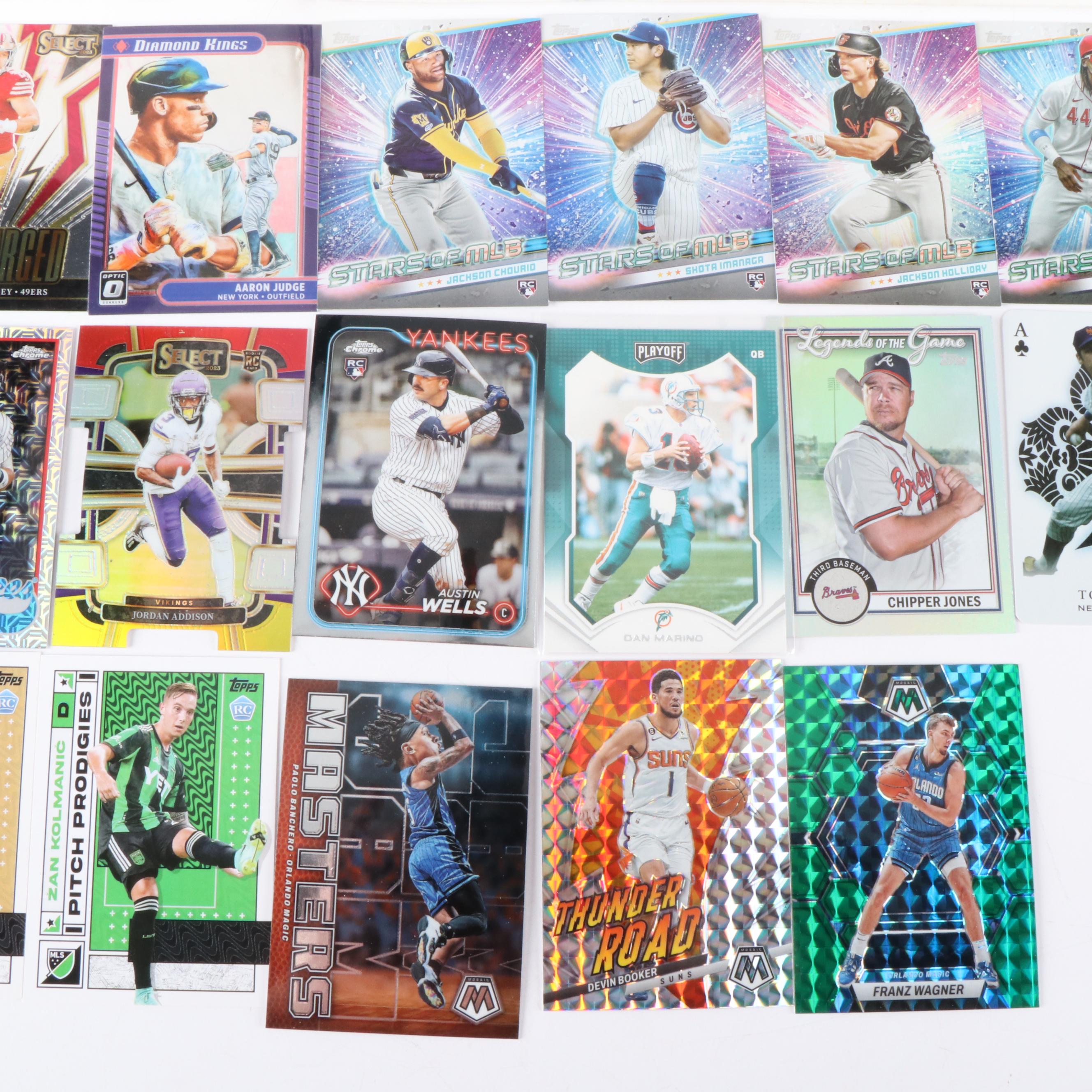 Topps Chrome with Other Sports Cards Featuring Ellly De La Cruz Rookies and More