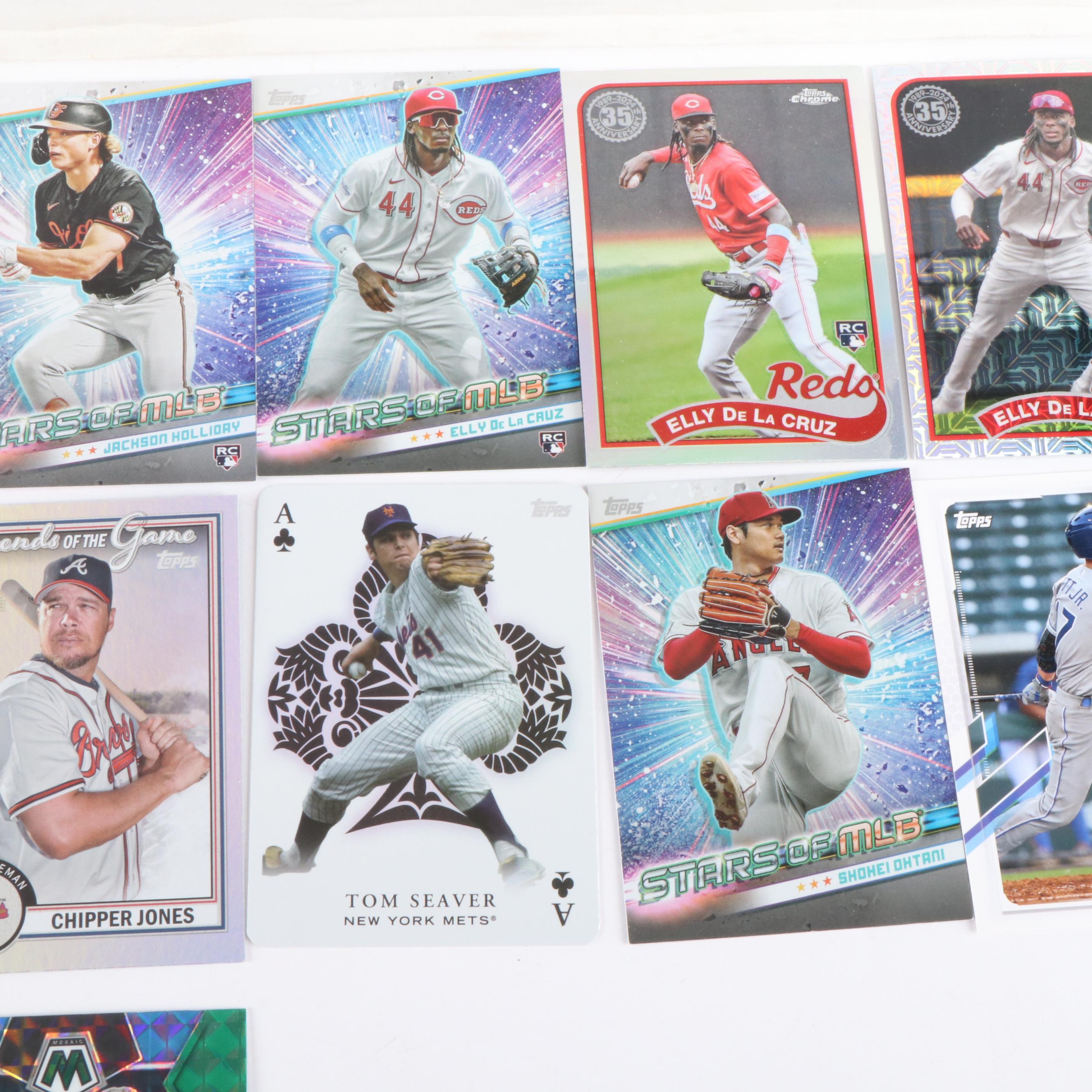 Topps Chrome with Other Sports Cards Featuring Ellly De La Cruz Rookies and More
