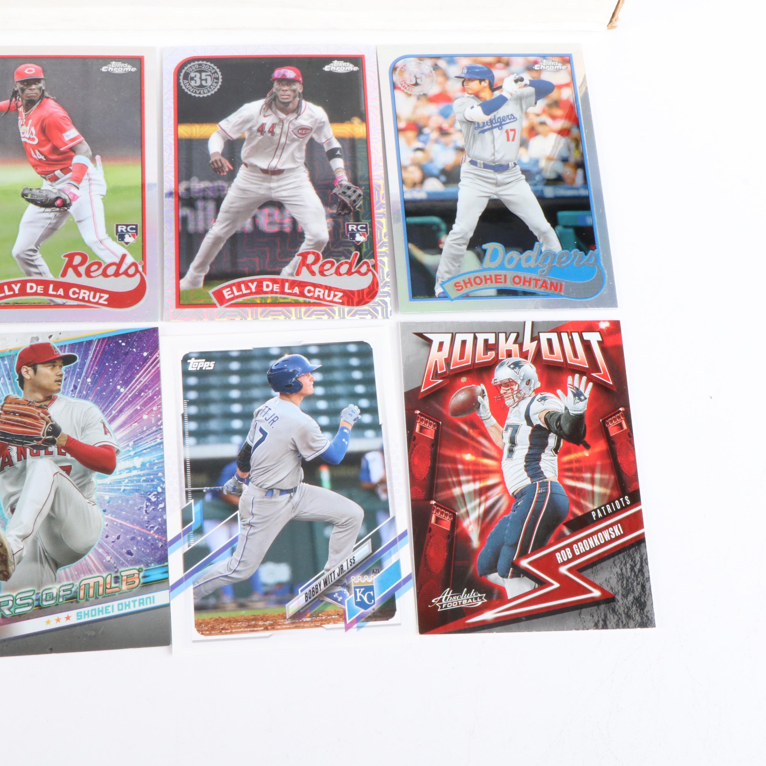 Topps Chrome with Other Sports Cards Featuring Ellly De La Cruz Rookies and More