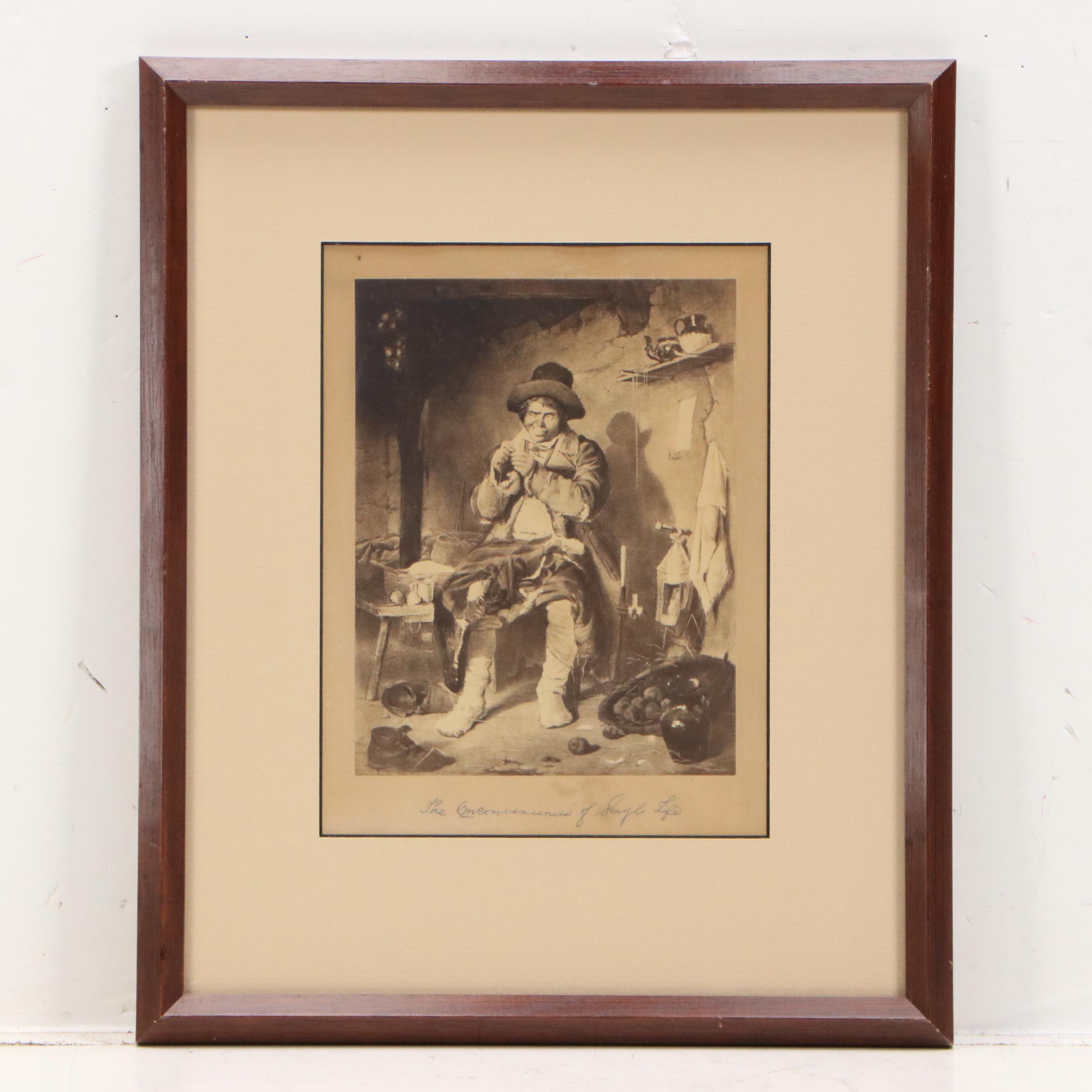 Offset Lithograph After Currier and Ives "Married" and More