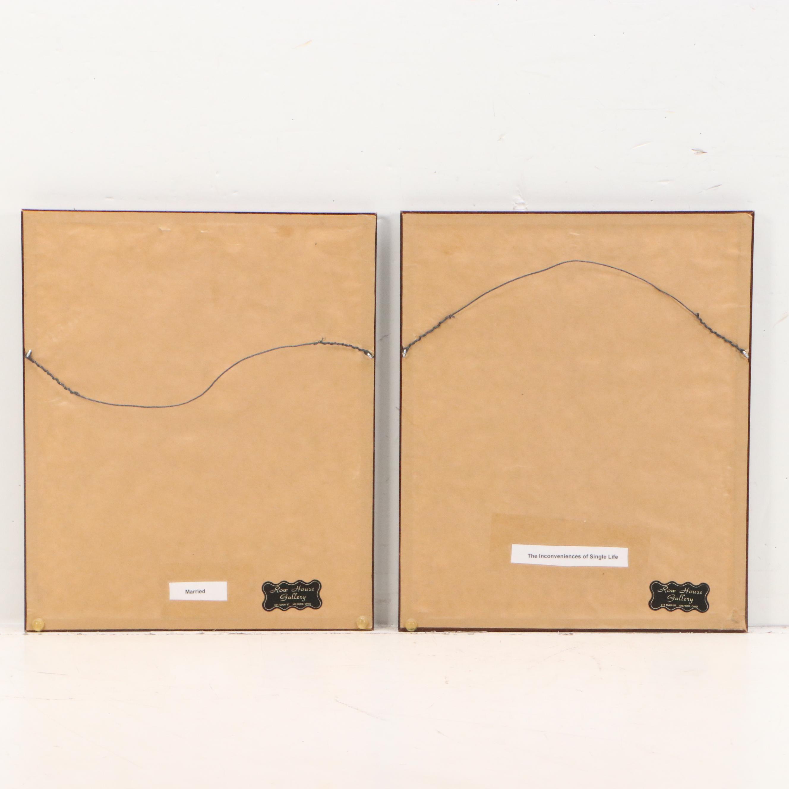 Offset Lithograph After Currier and Ives "Married" and More