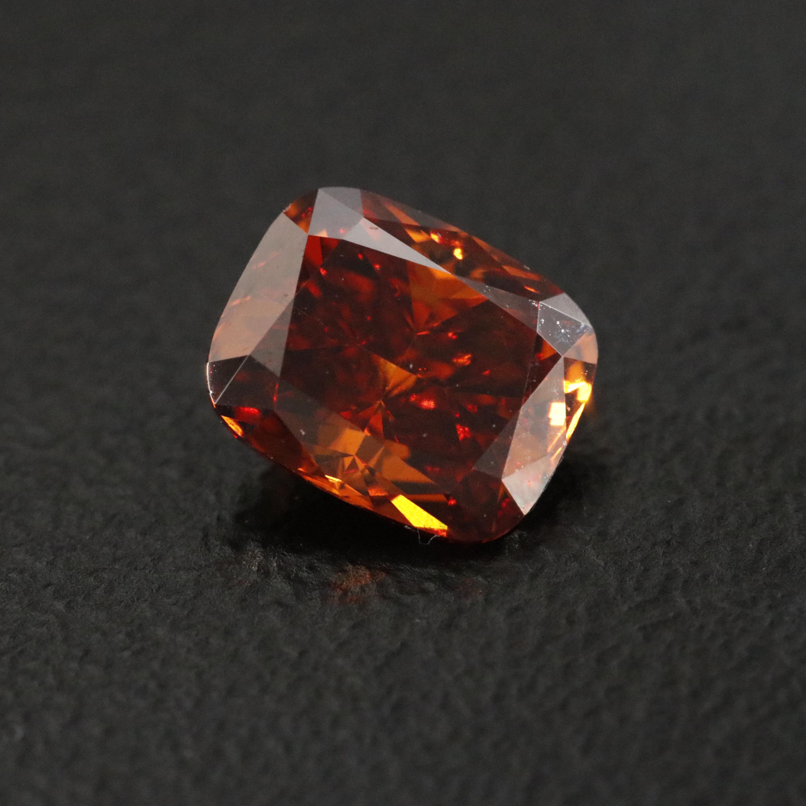 Loose 1.01 CT Lab Grown Fancy Orange Diamond with IGI Report