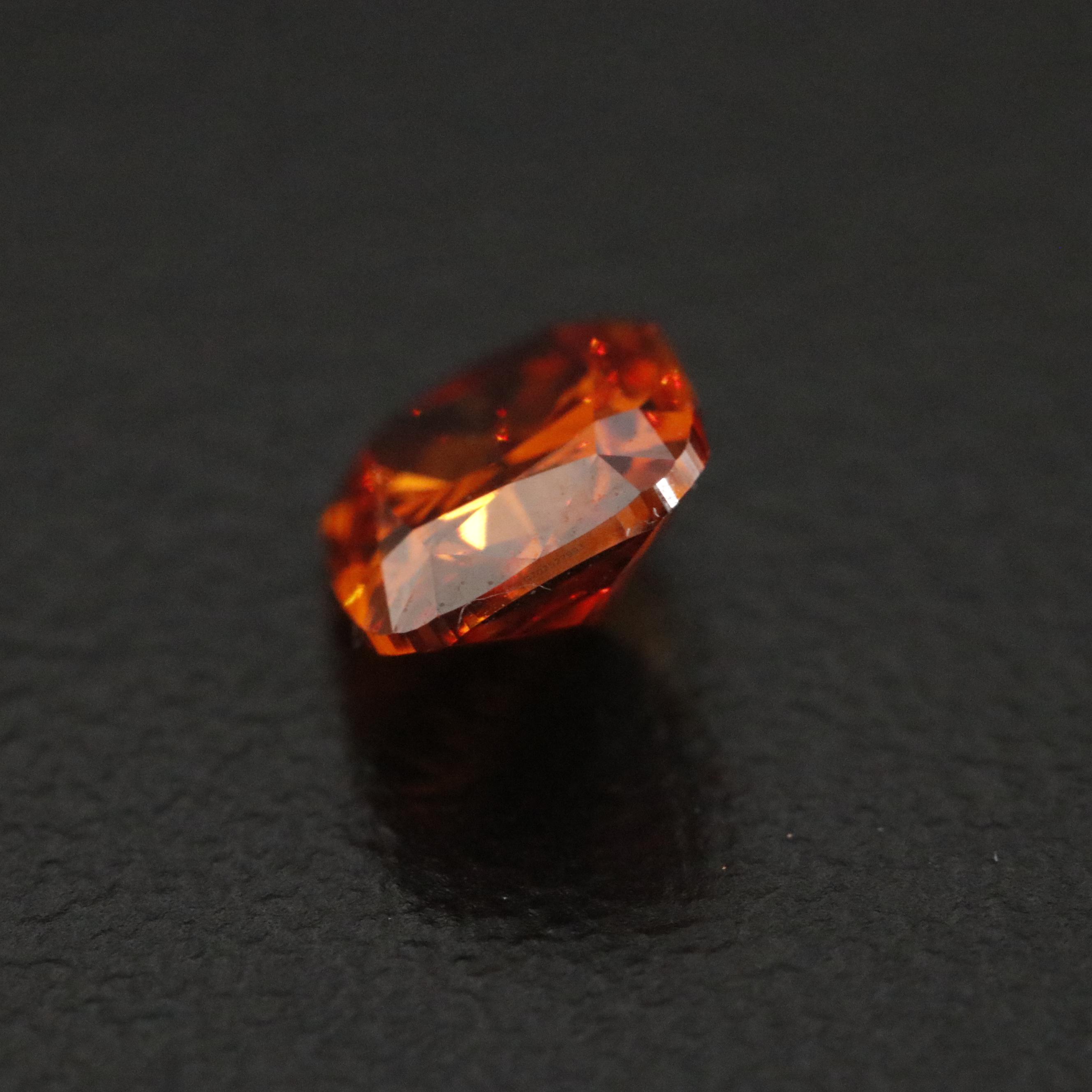 Loose 1.01 CT Lab Grown Fancy Orange Diamond with IGI Report