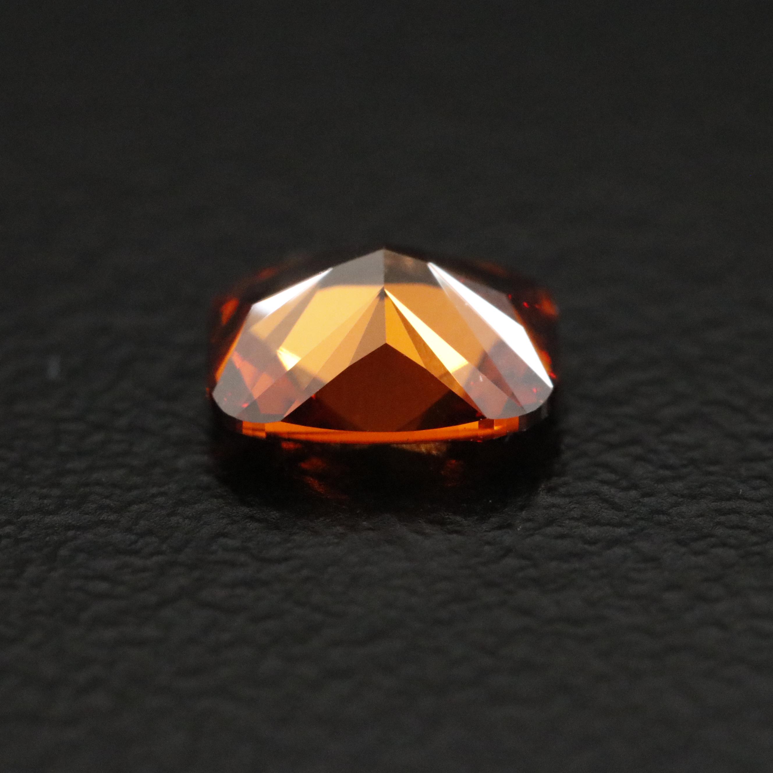 Loose 1.01 CT Lab Grown Fancy Orange Diamond with IGI Report