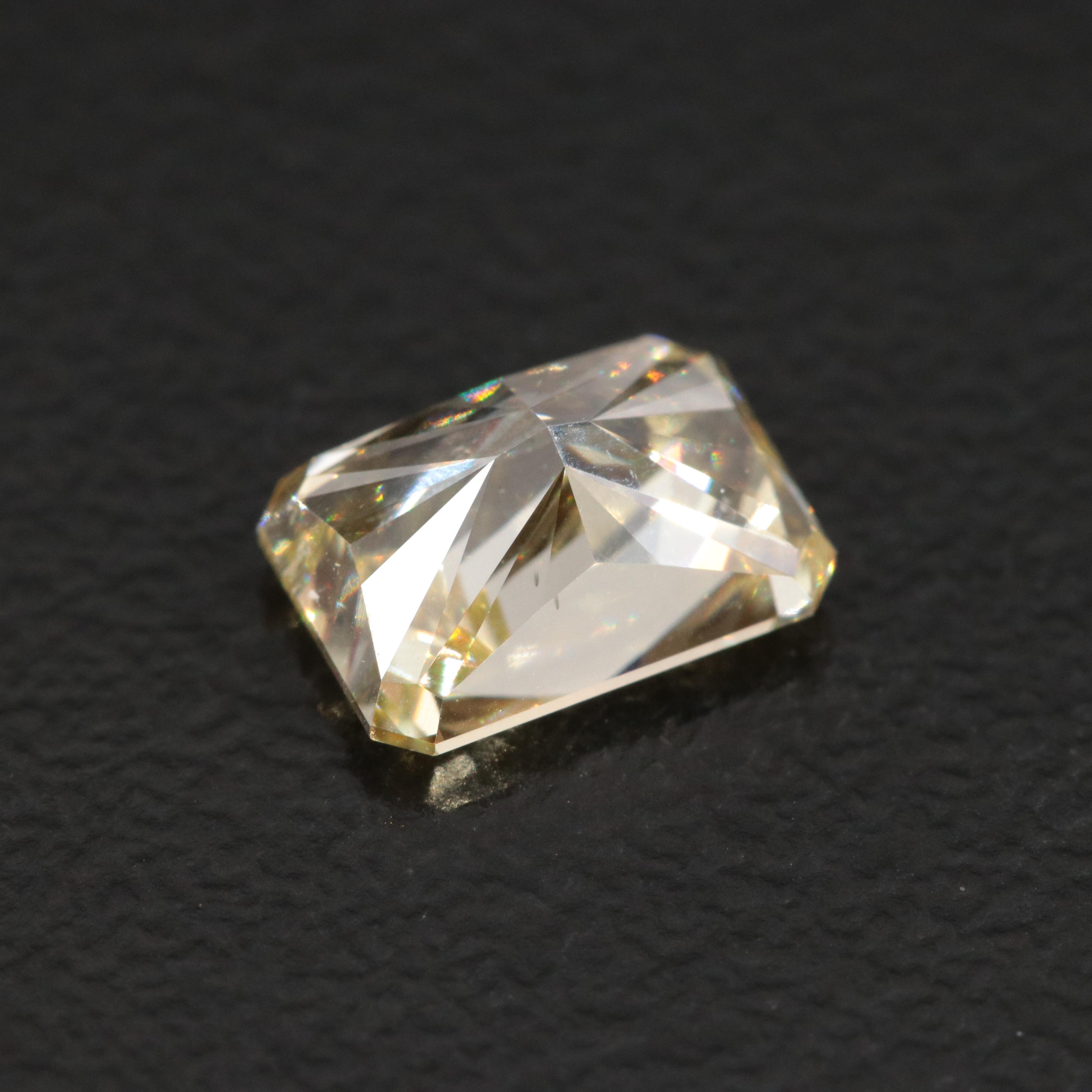 Loose 1.04 CT Lab Grown Fancy Yellow Diamond with IGI Report