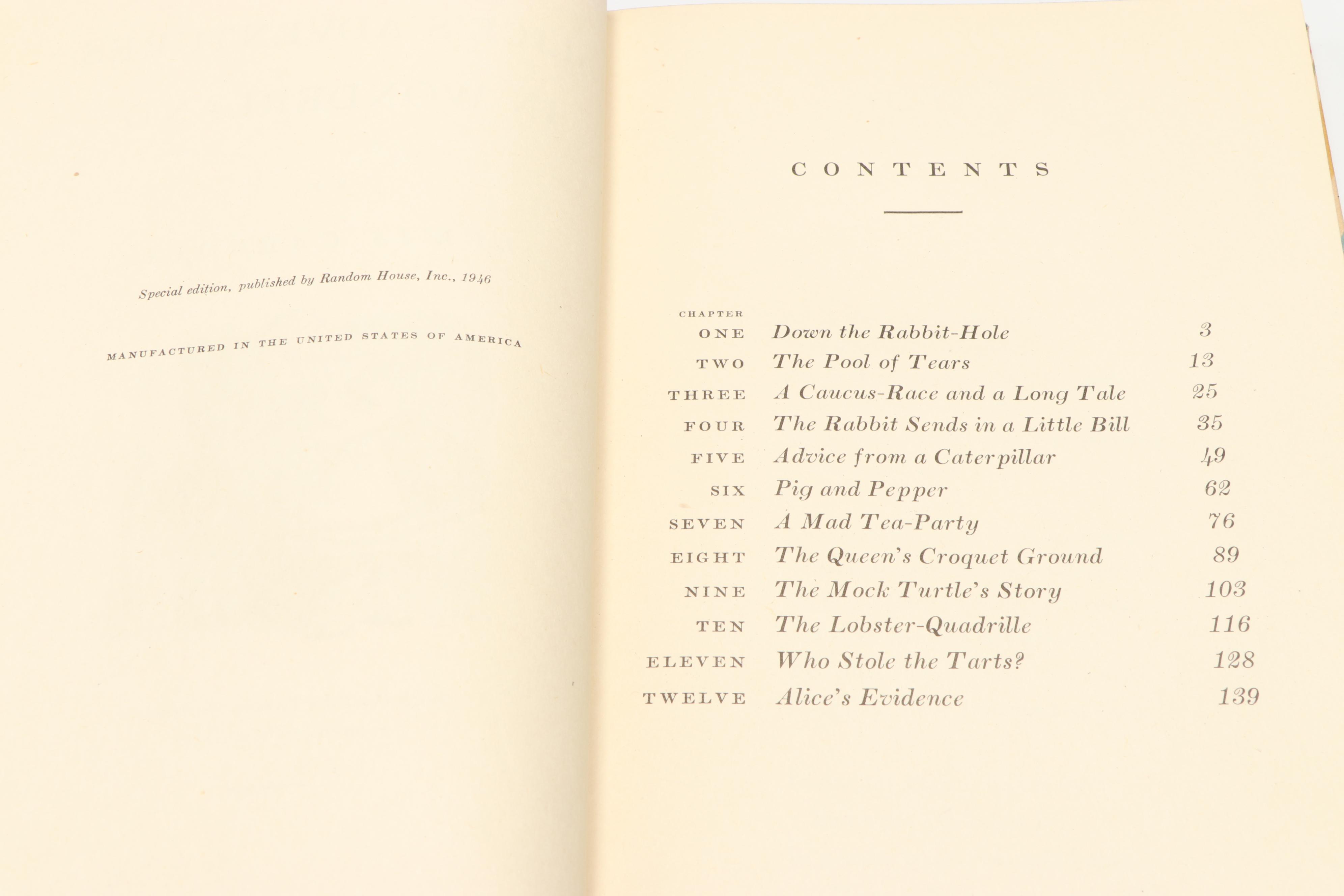 Illustrated "Alice in Wonderland" and "Through the Looking-Glass" Box Set, 1946