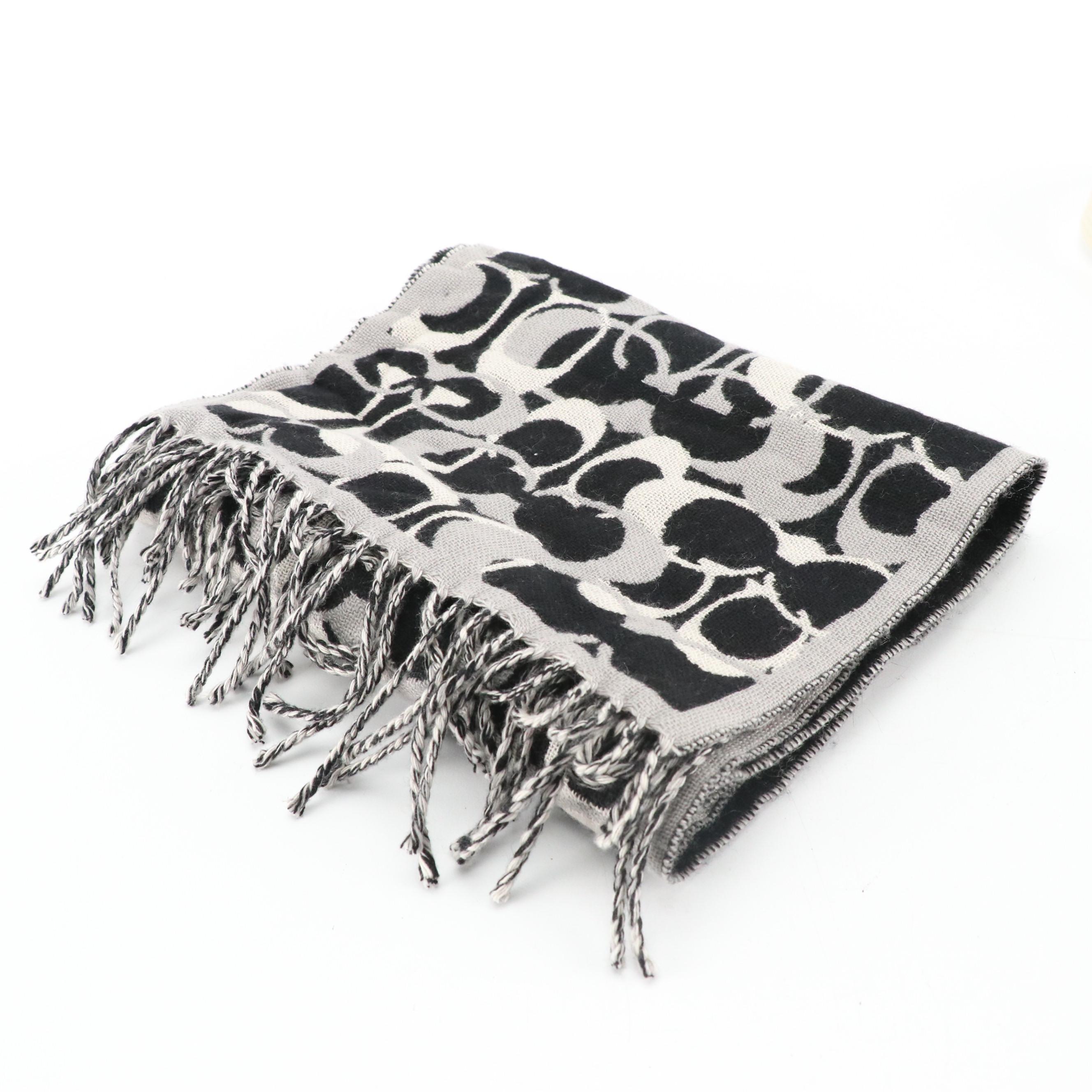 Coach Teal Signature Canvas Sling Pack, Kristin Sequin Satchel and Wool Scarf