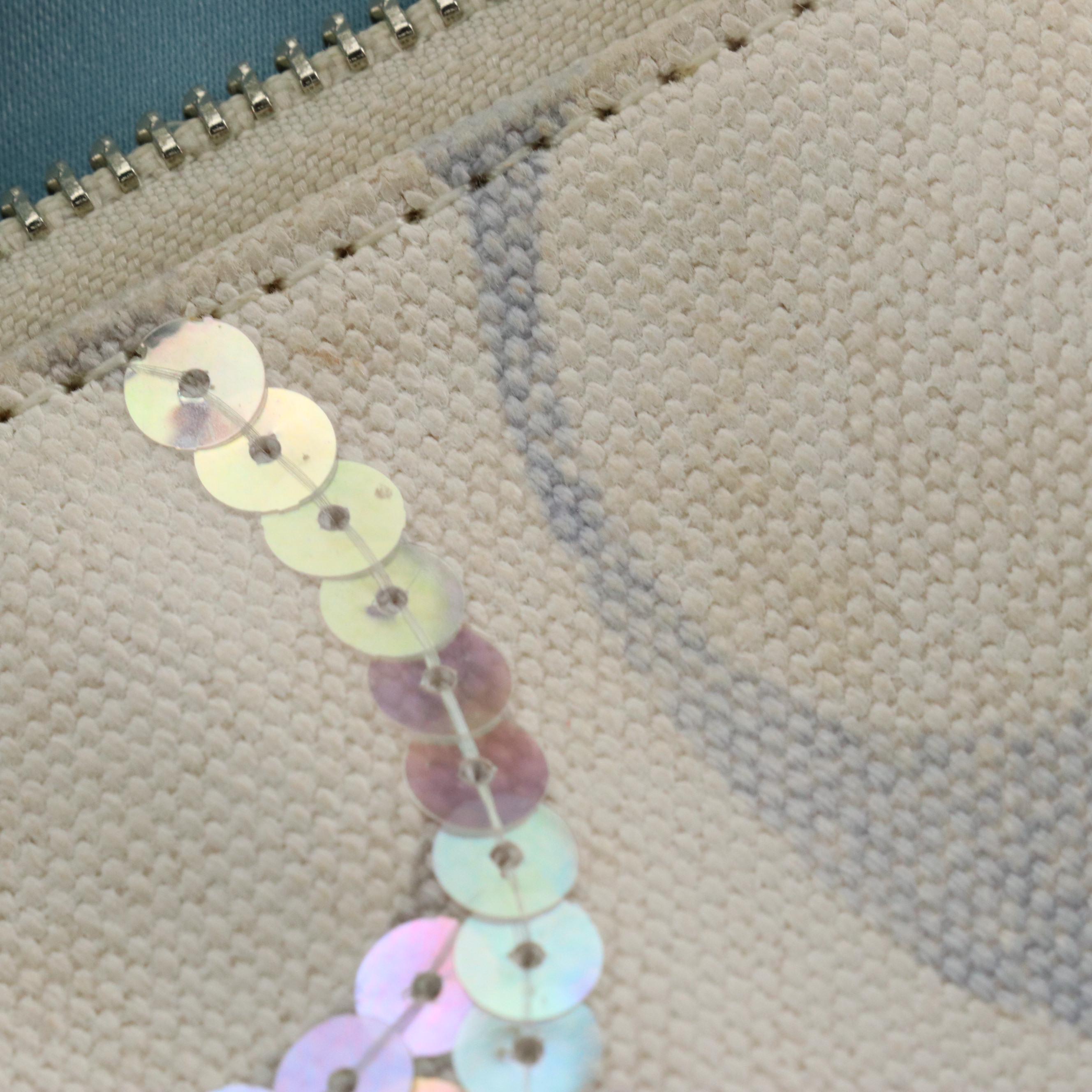 Coach Teal Signature Canvas Sling Pack, Kristin Sequin Satchel and Wool Scarf