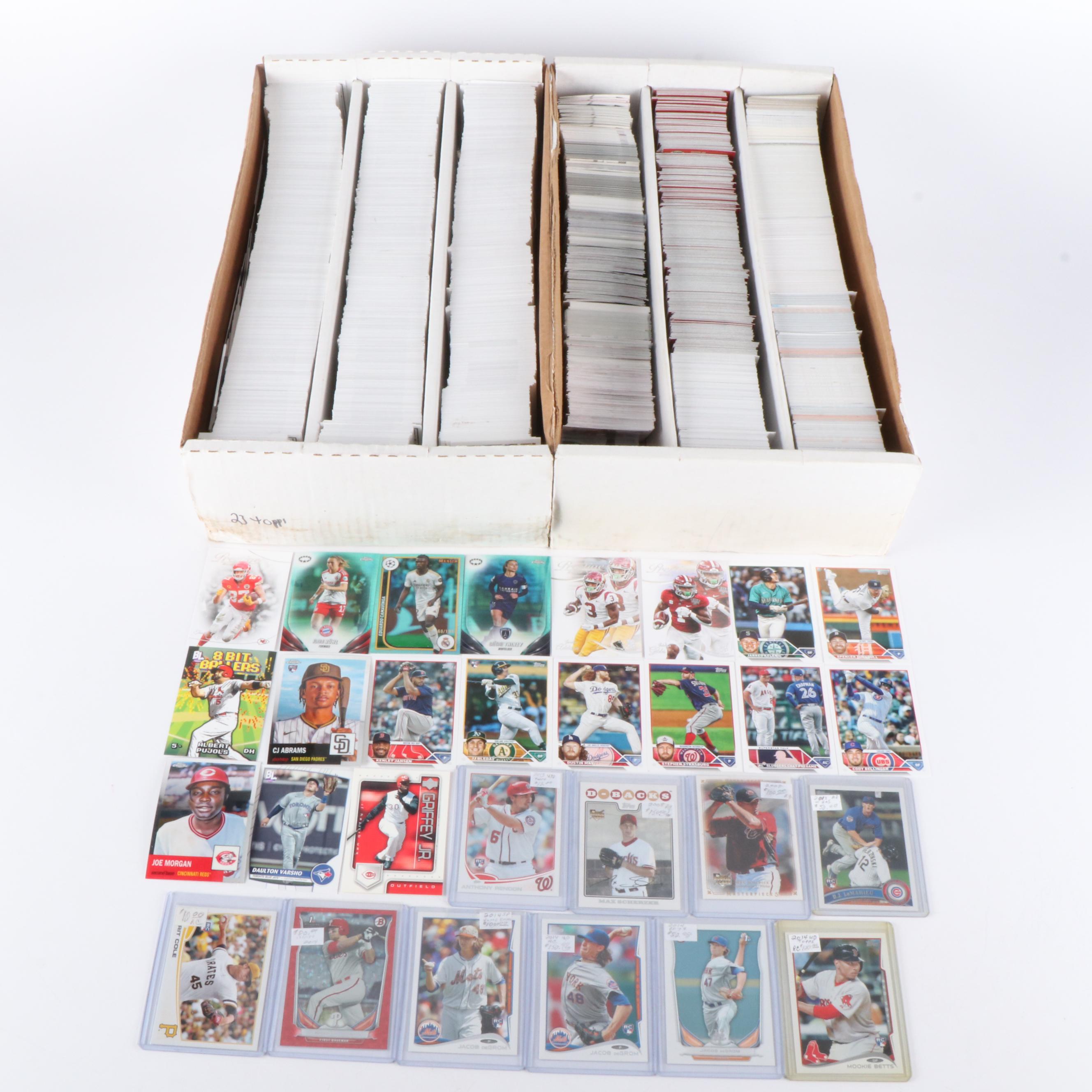 Topps with Other Sports Cards Featuring Mookie Betts and Max Scherzer Rookies