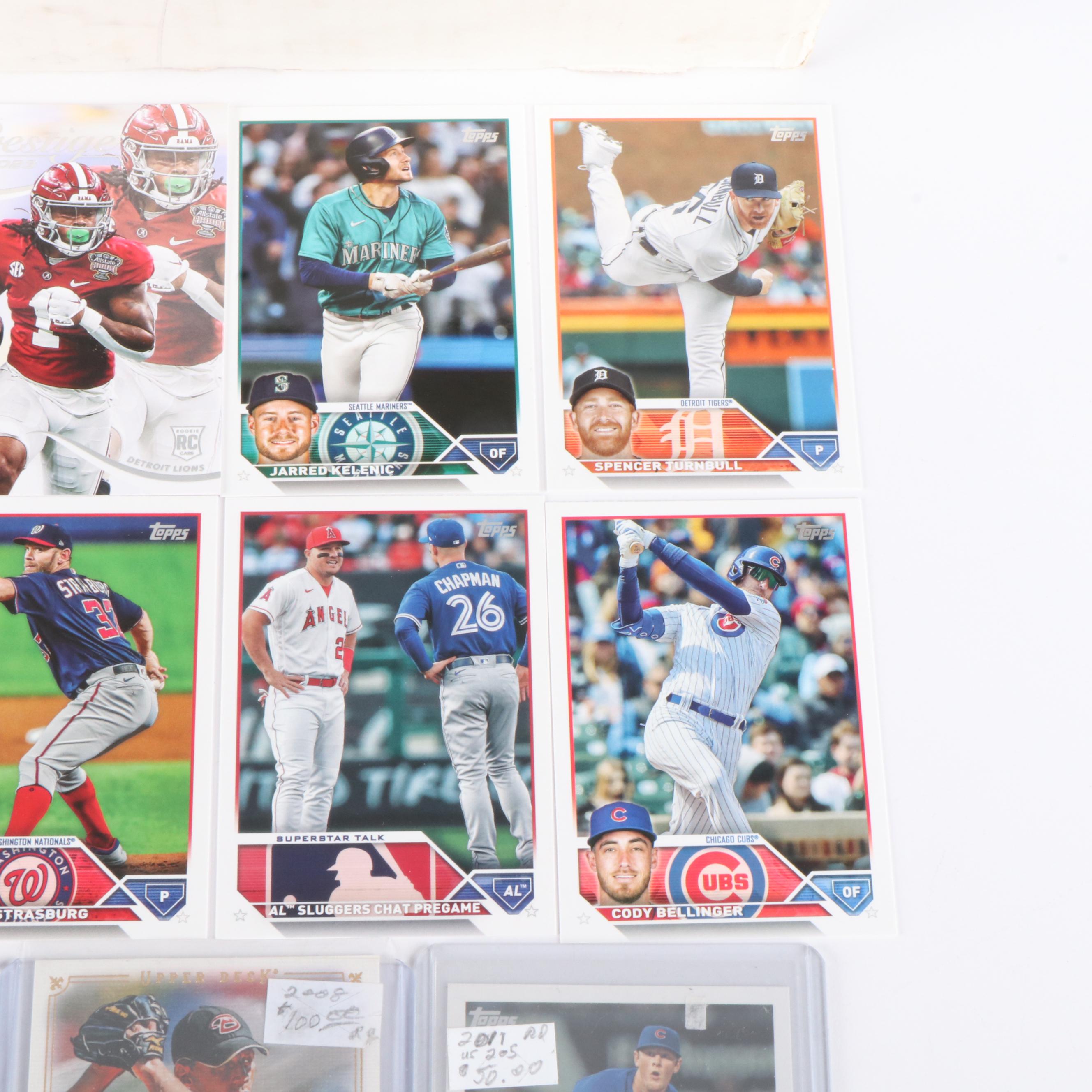 Topps with Other Sports Cards Featuring Mookie Betts and Max Scherzer Rookies