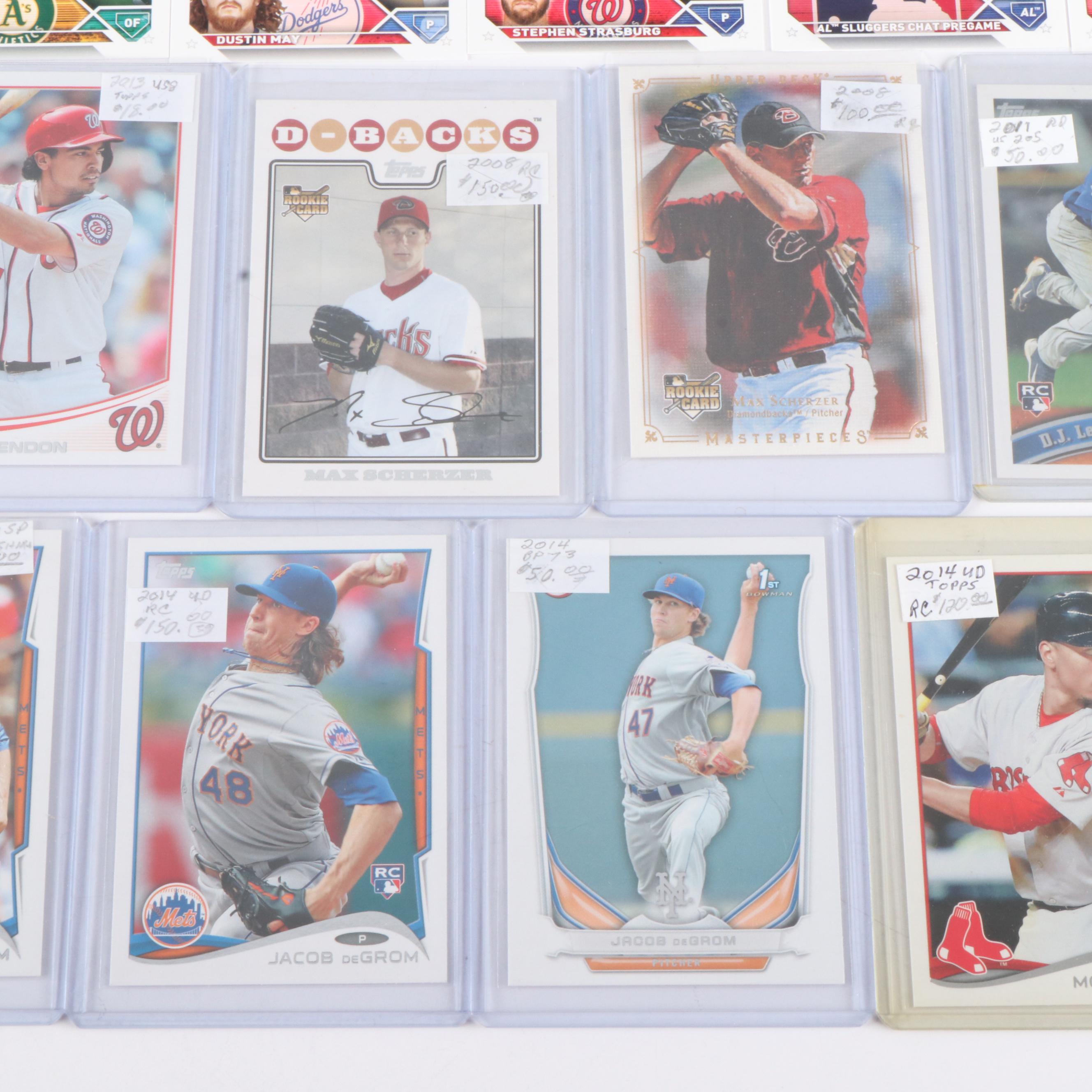 Topps with Other Sports Cards Featuring Mookie Betts and Max Scherzer Rookies