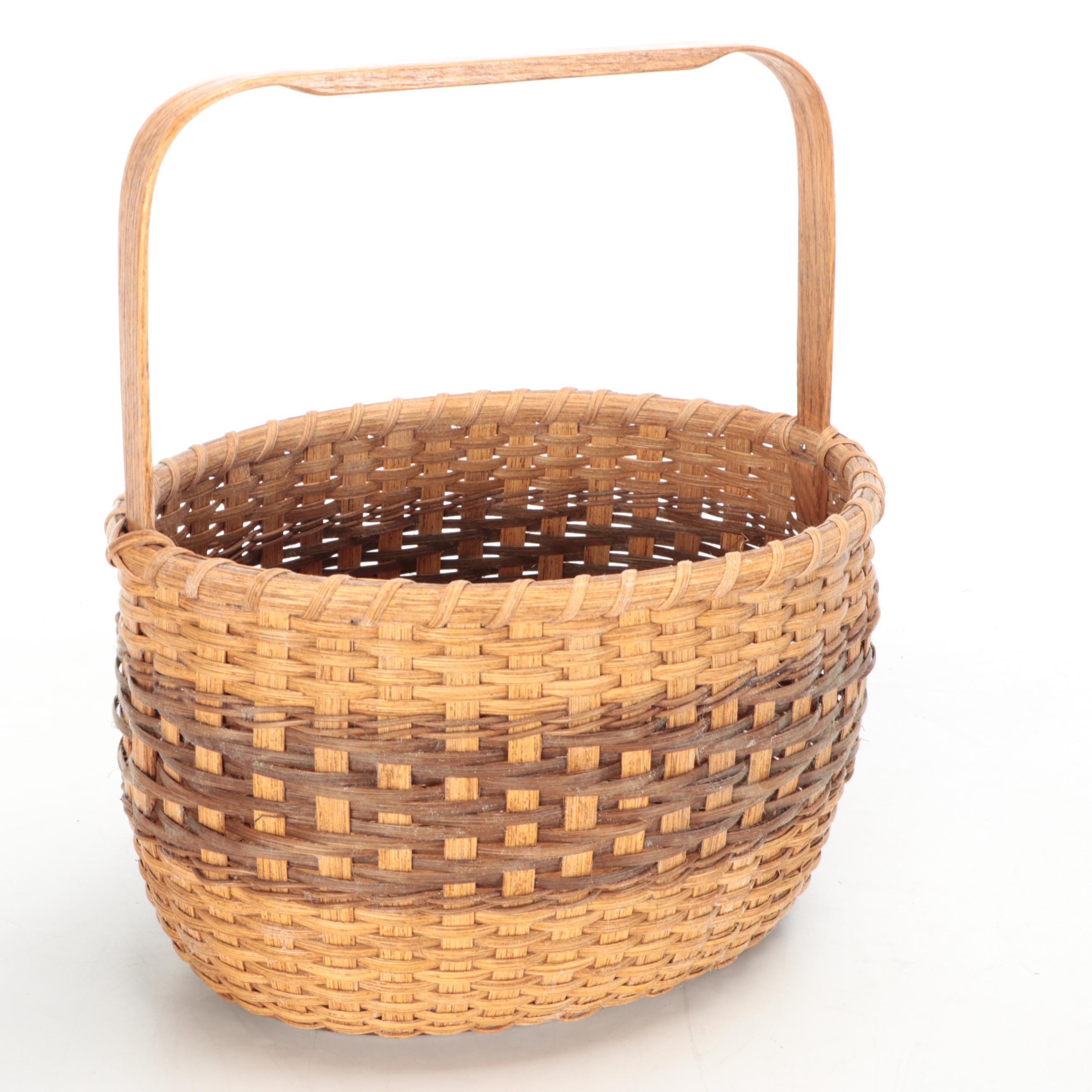 Hand-Woven and Dyed Natural Material Baskets