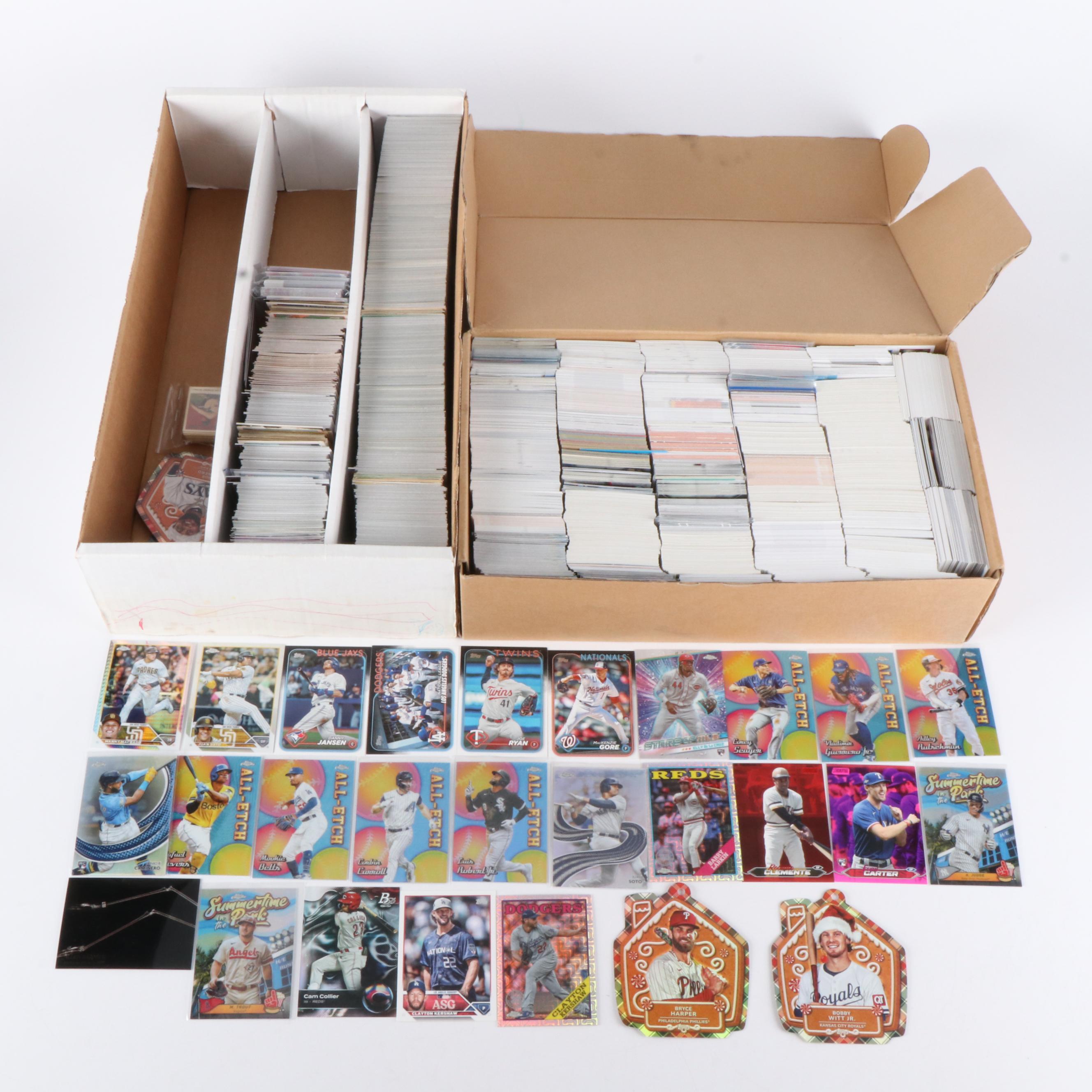 Stadium Club with Other Baseball Cards Featuring Refractors and More, 2020s