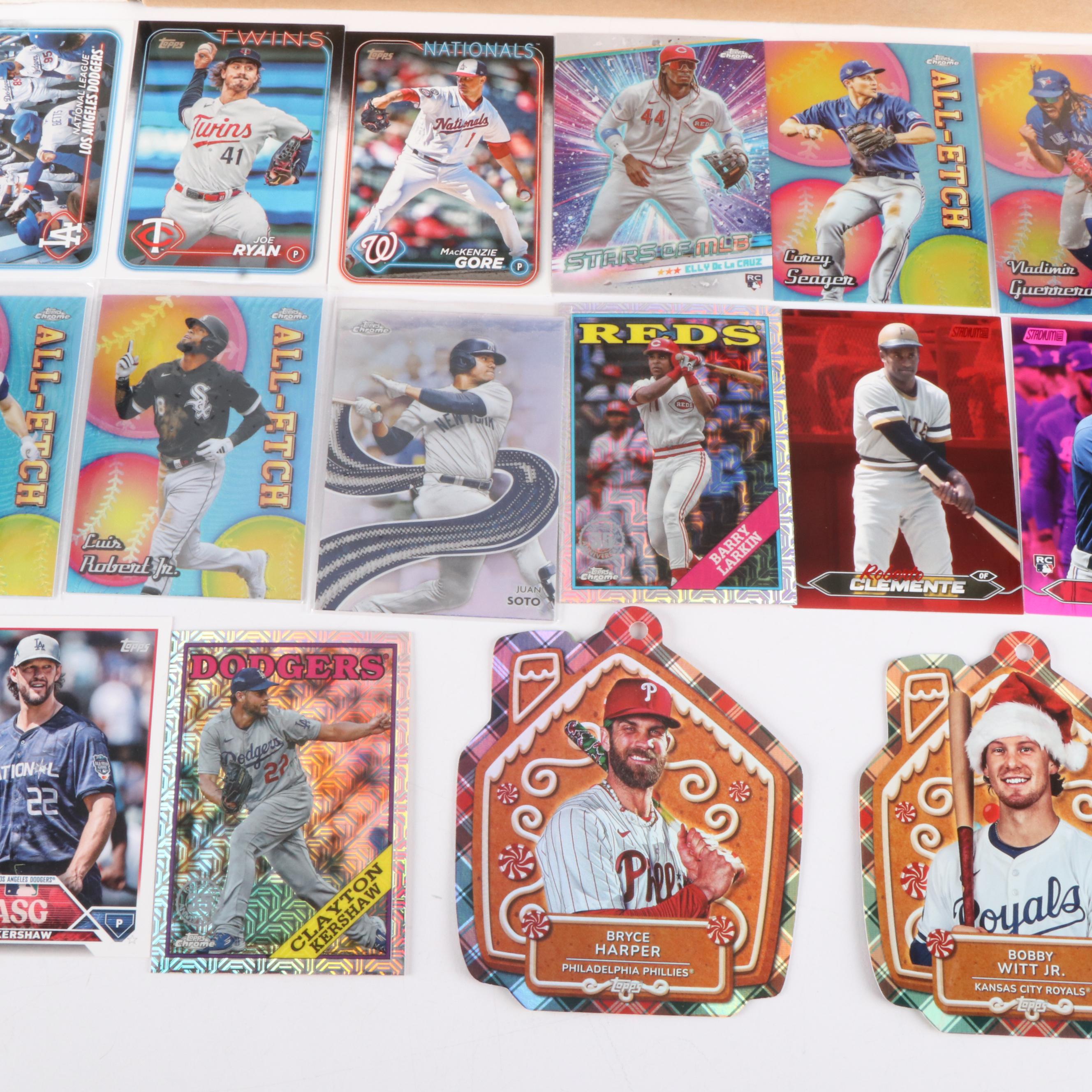 Stadium Club with Other Baseball Cards Featuring Refractors and More, 2020s