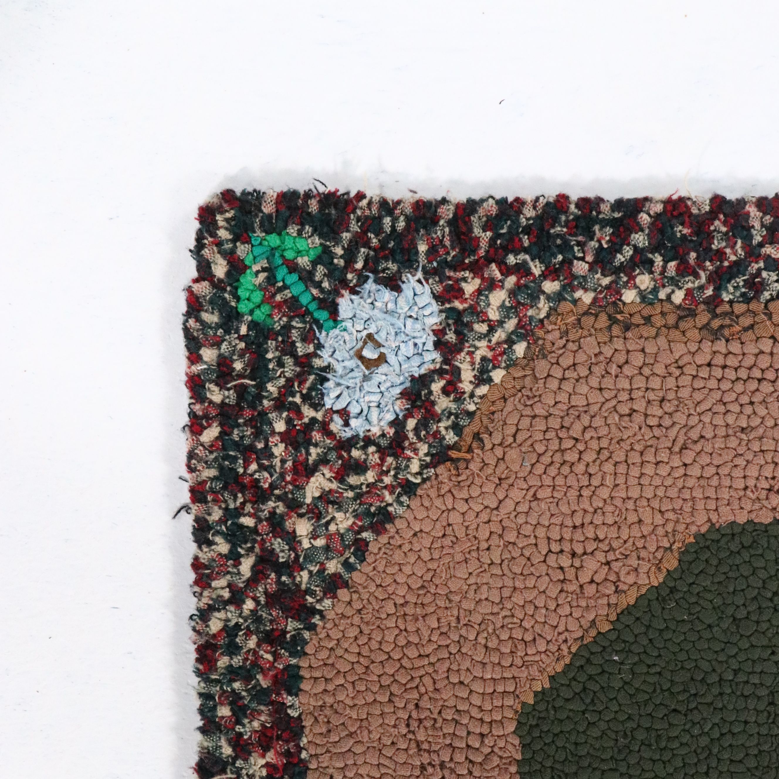 1'11 x 3'2 Handmade Hooked Cow Accent Rug