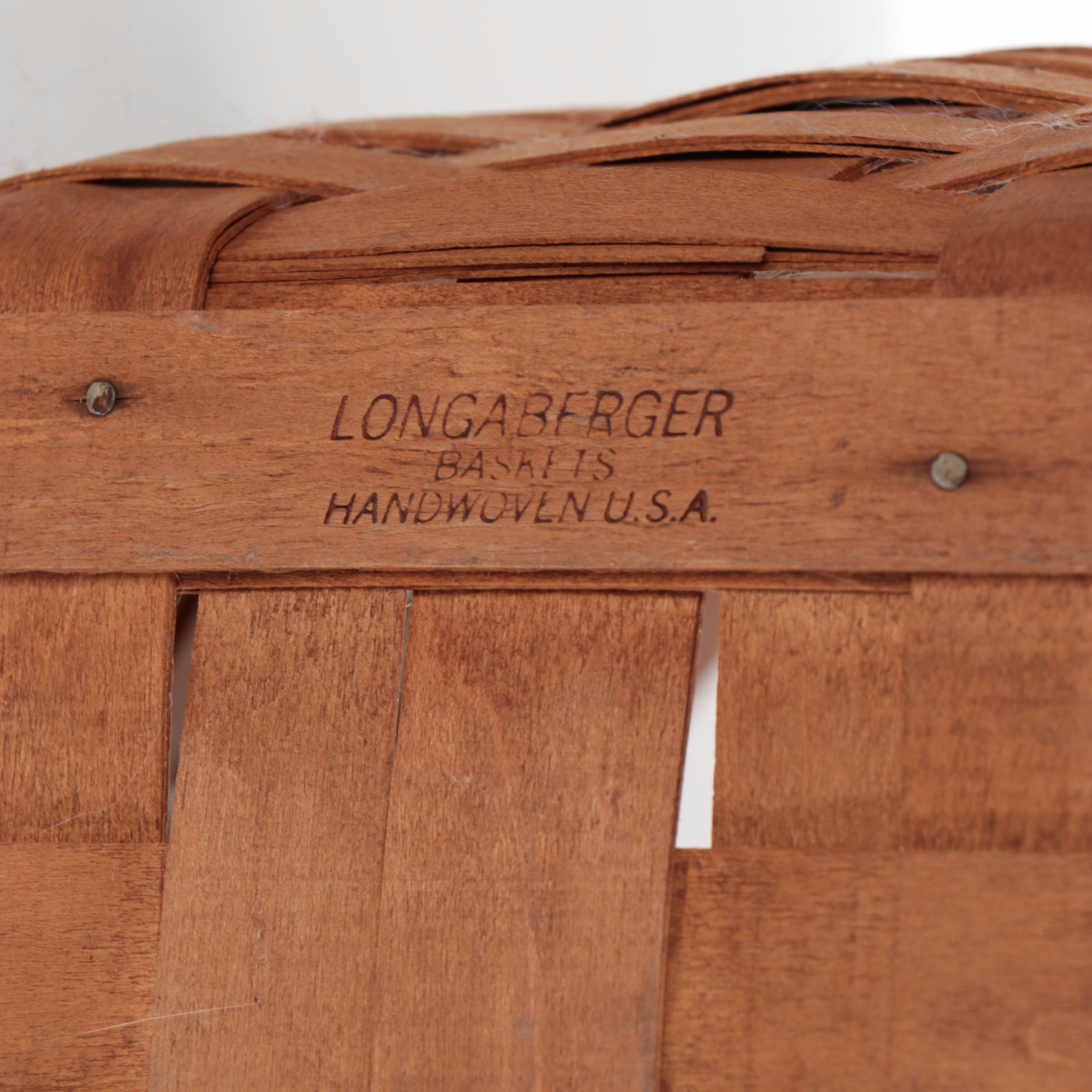 Ohio Made Longaberger Hand-Woven Wood Baskets