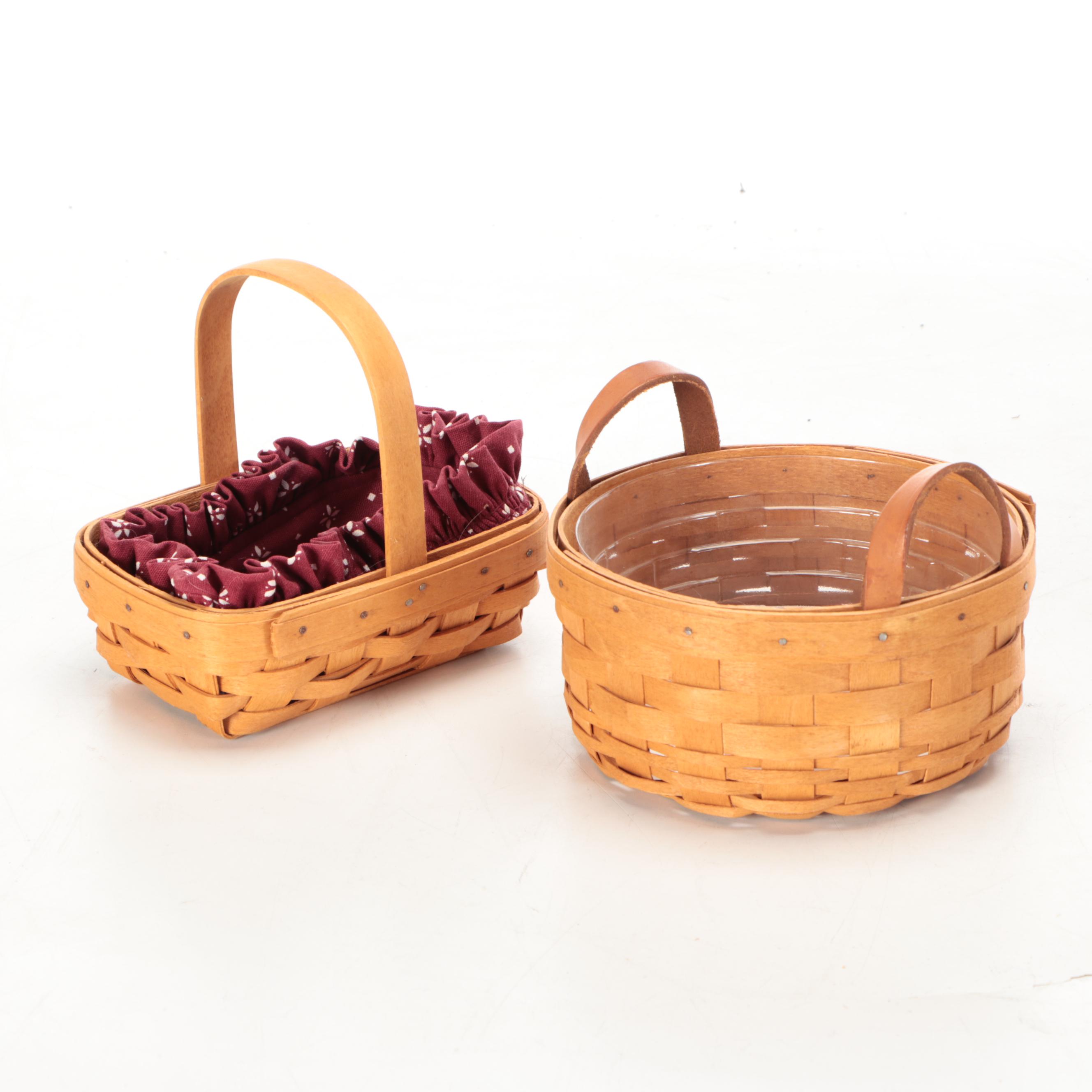 Ohio Made Longaberger Hand-Woven Wood Baskets