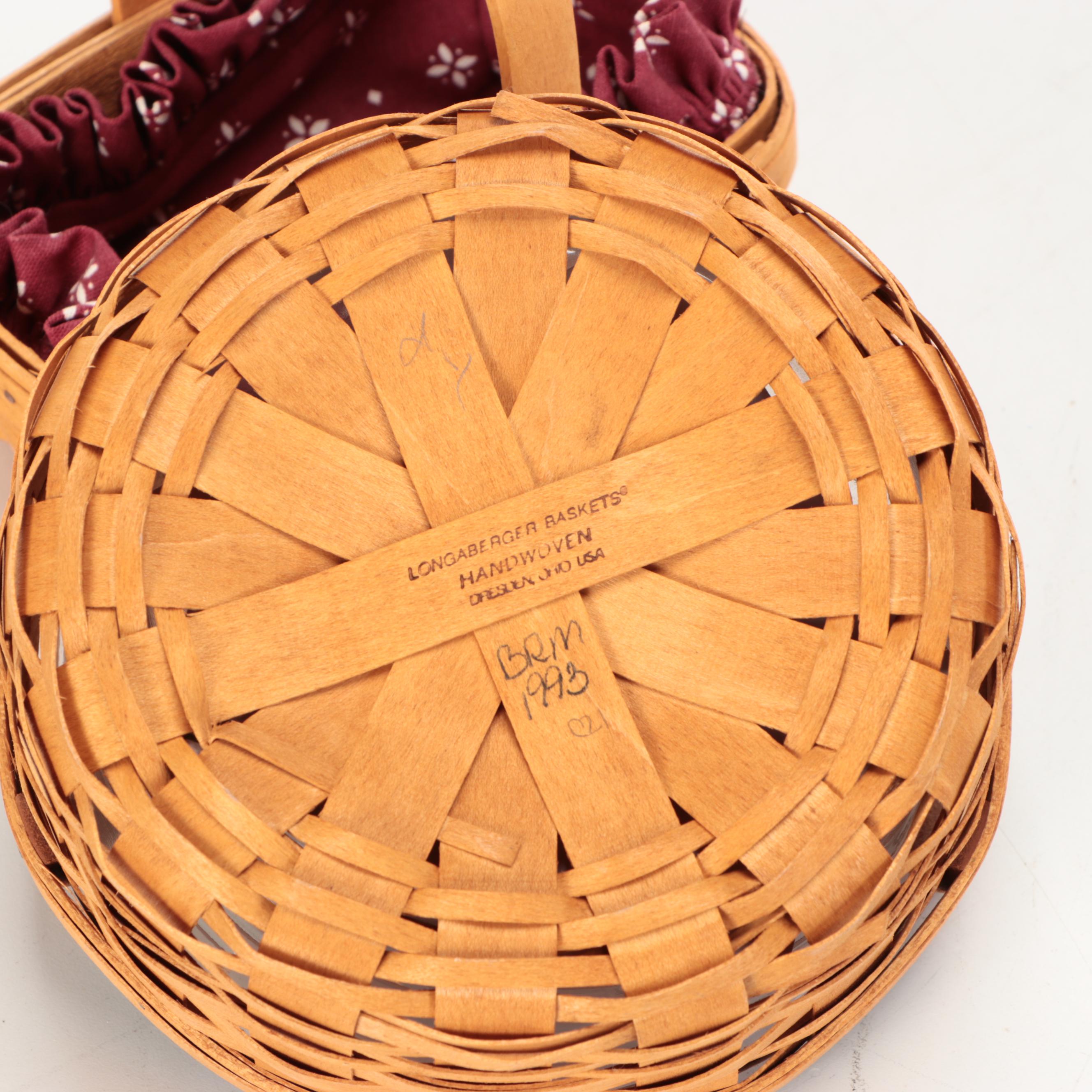 Ohio Made Longaberger Hand-Woven Wood Baskets