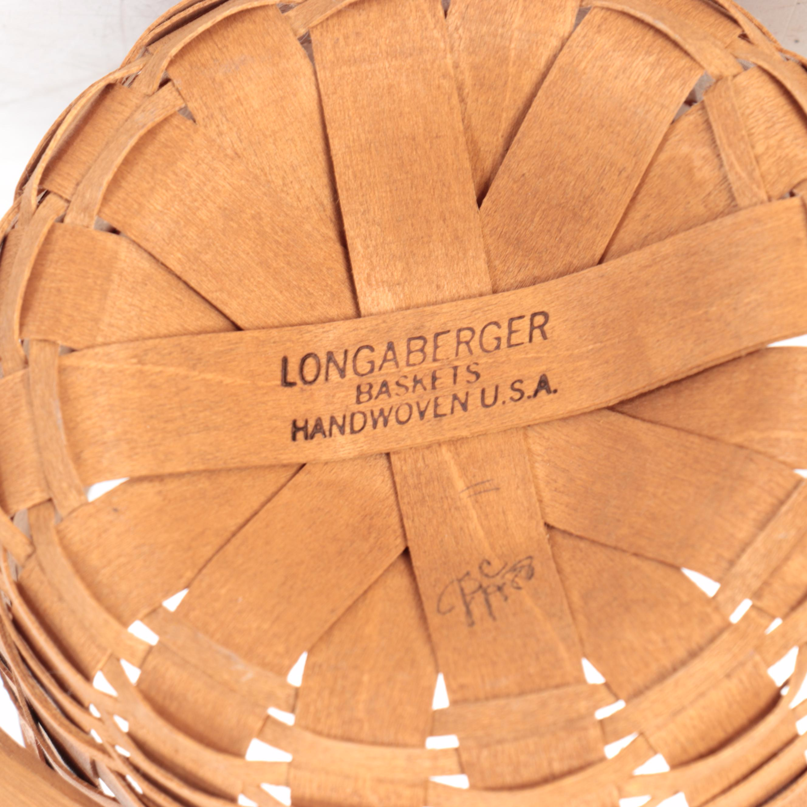 Ohio Made Longaberger Hand-Woven Wood Baskets